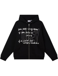 Chance Zip Hooded Sweat - Black
