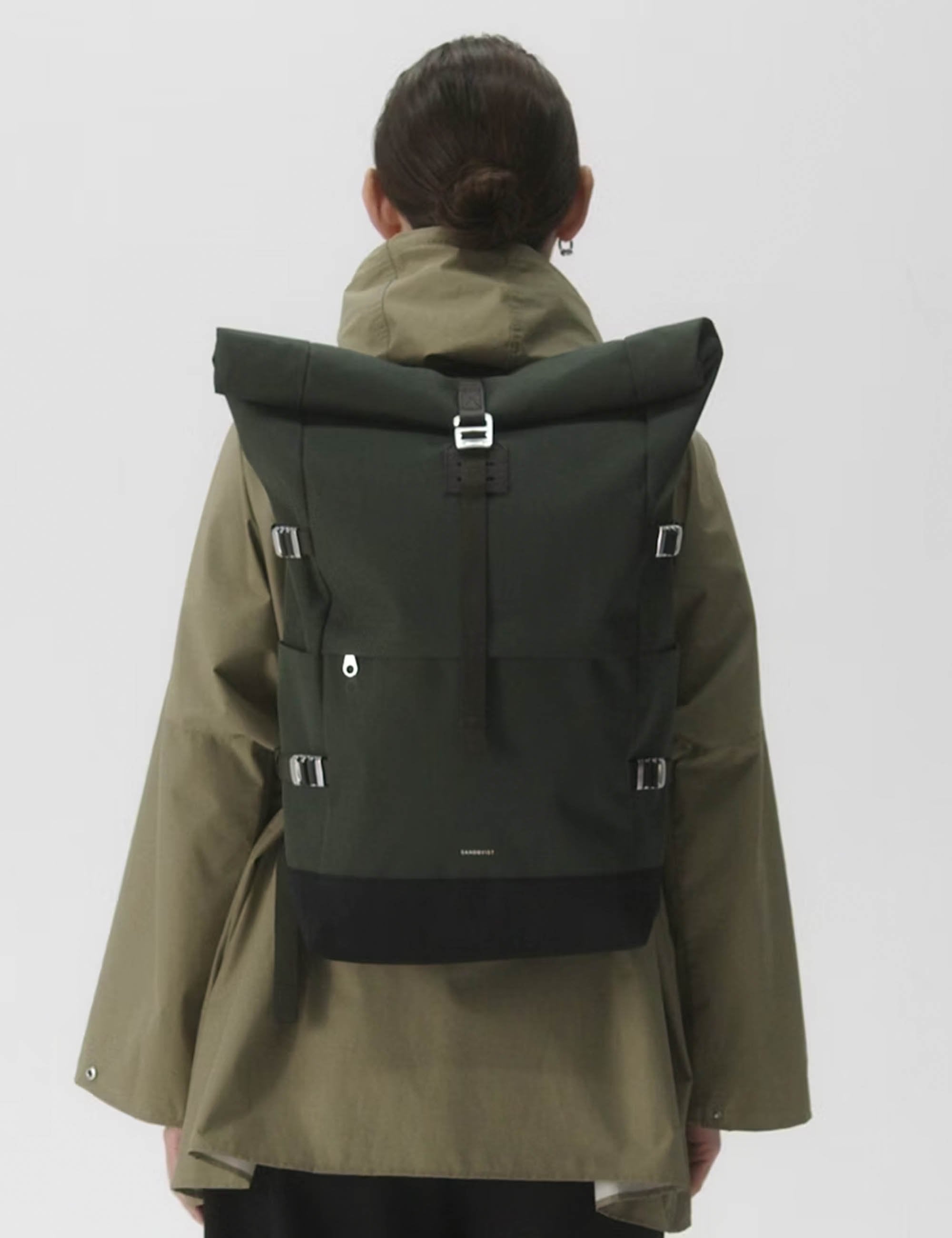 Sandqvist Icon Rolltop Large 26L Backpack - Dawn Green