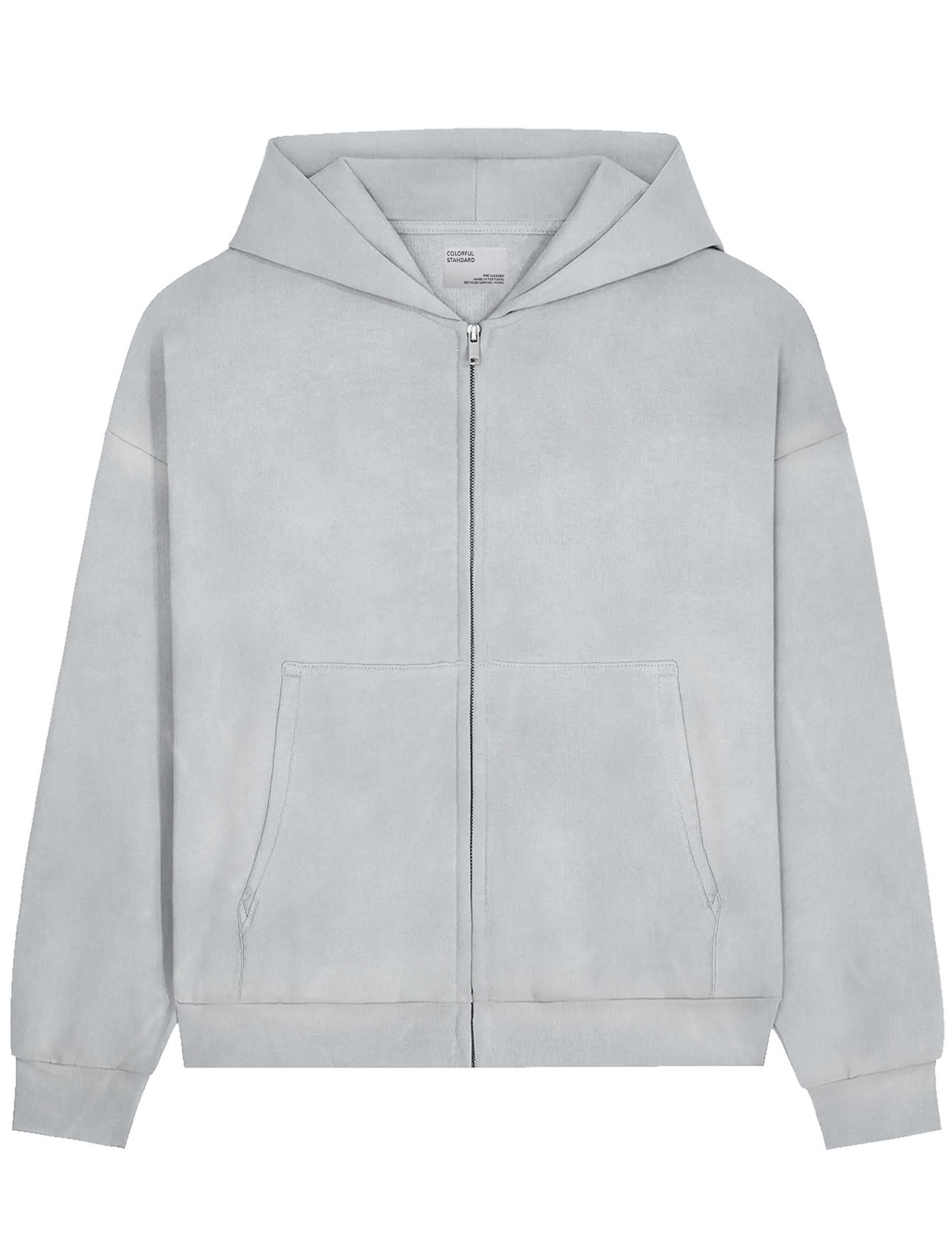 Organic Oversized Hooded Jacket - Faded Grey