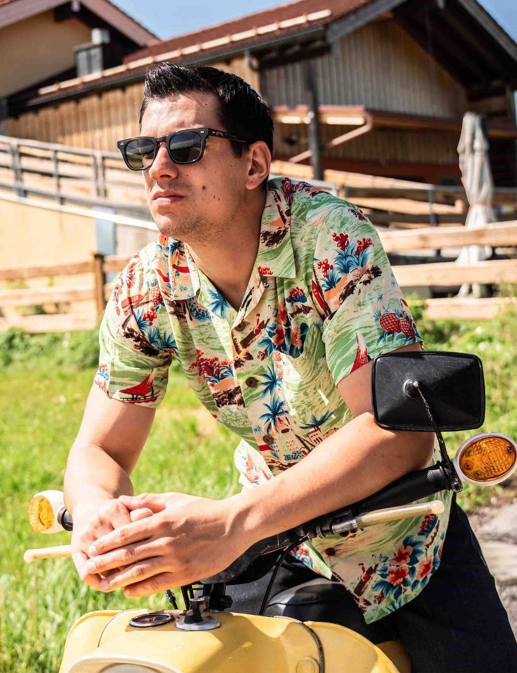 1947 Albert Hawaiin Shirt - Palima Green