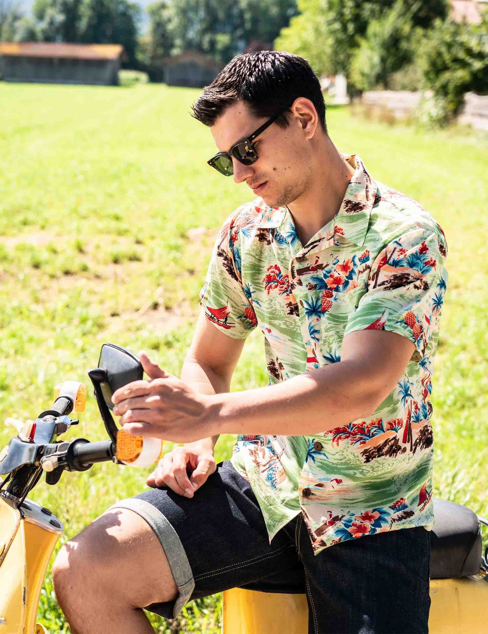 1947 Albert Hawaiin Shirt - Palima Green