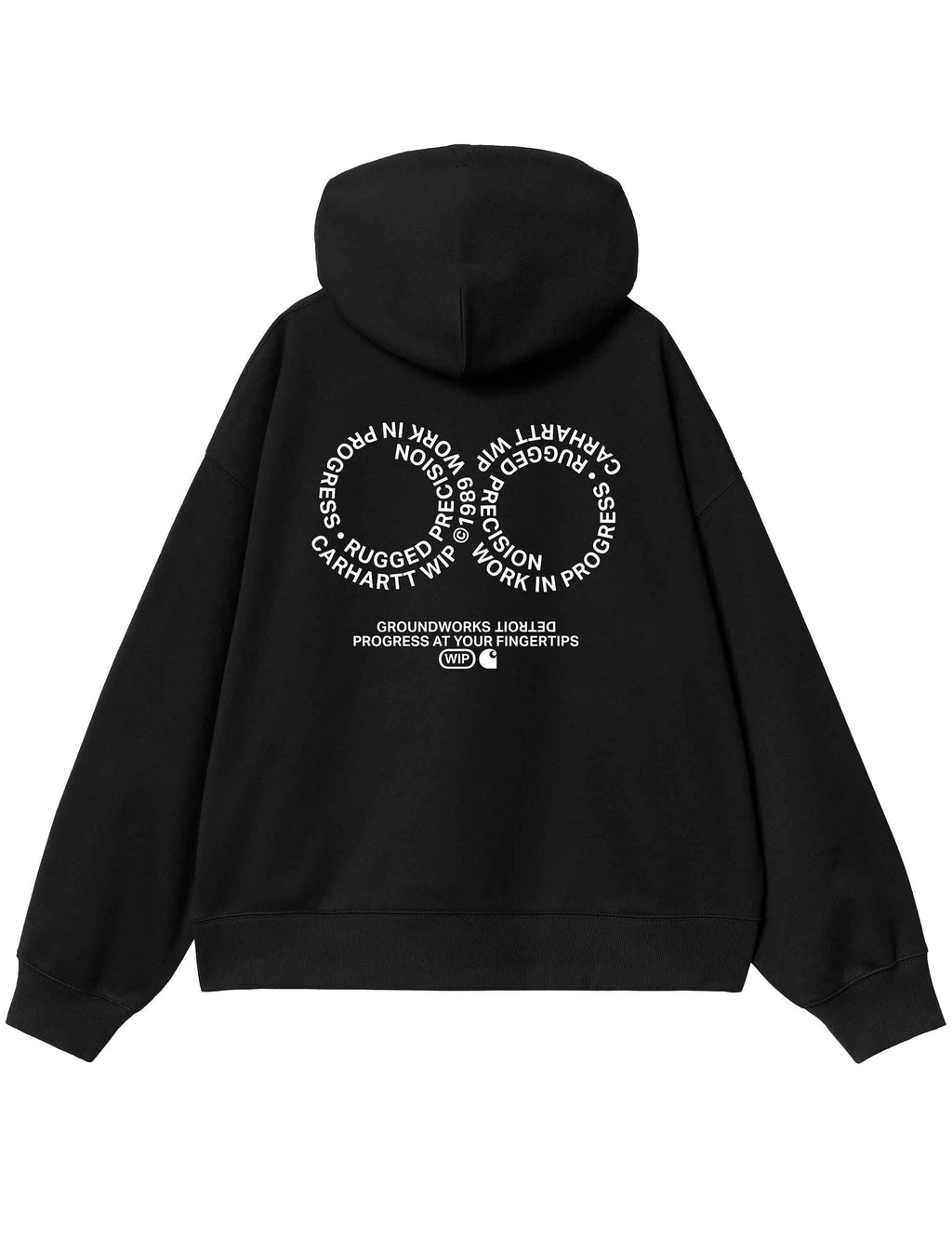 Rotation Hooded Sweat - Black/White