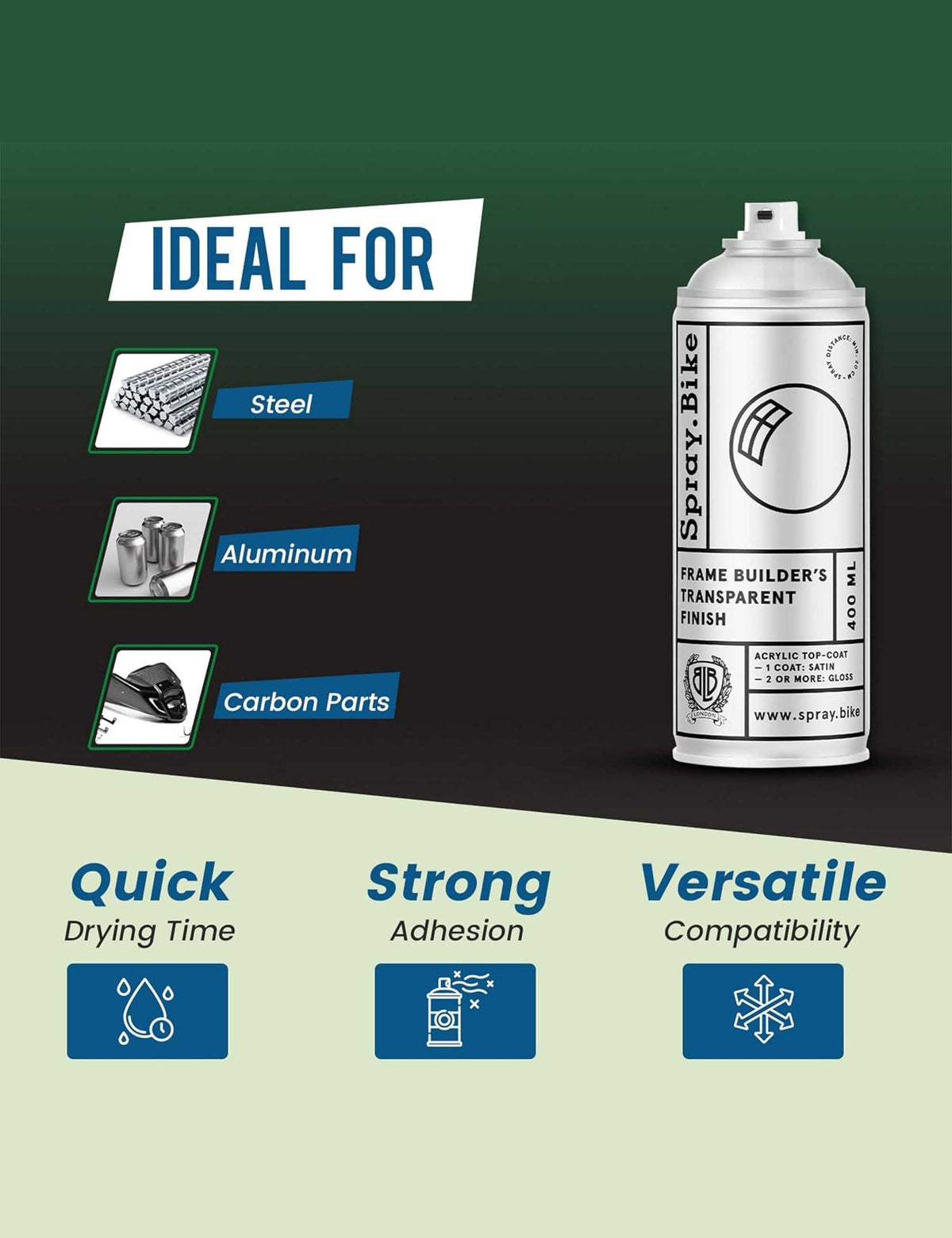 Spray.Bike Spray.Bike Frame Builder's Transparent Finish 400ml - Matte