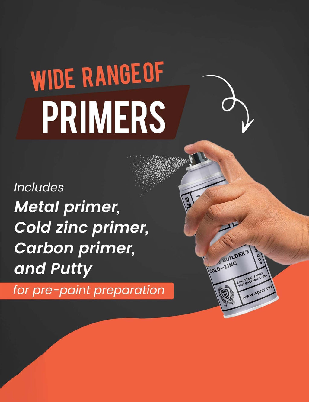 Spray Frame Builder's 400ml - Cold Zinc