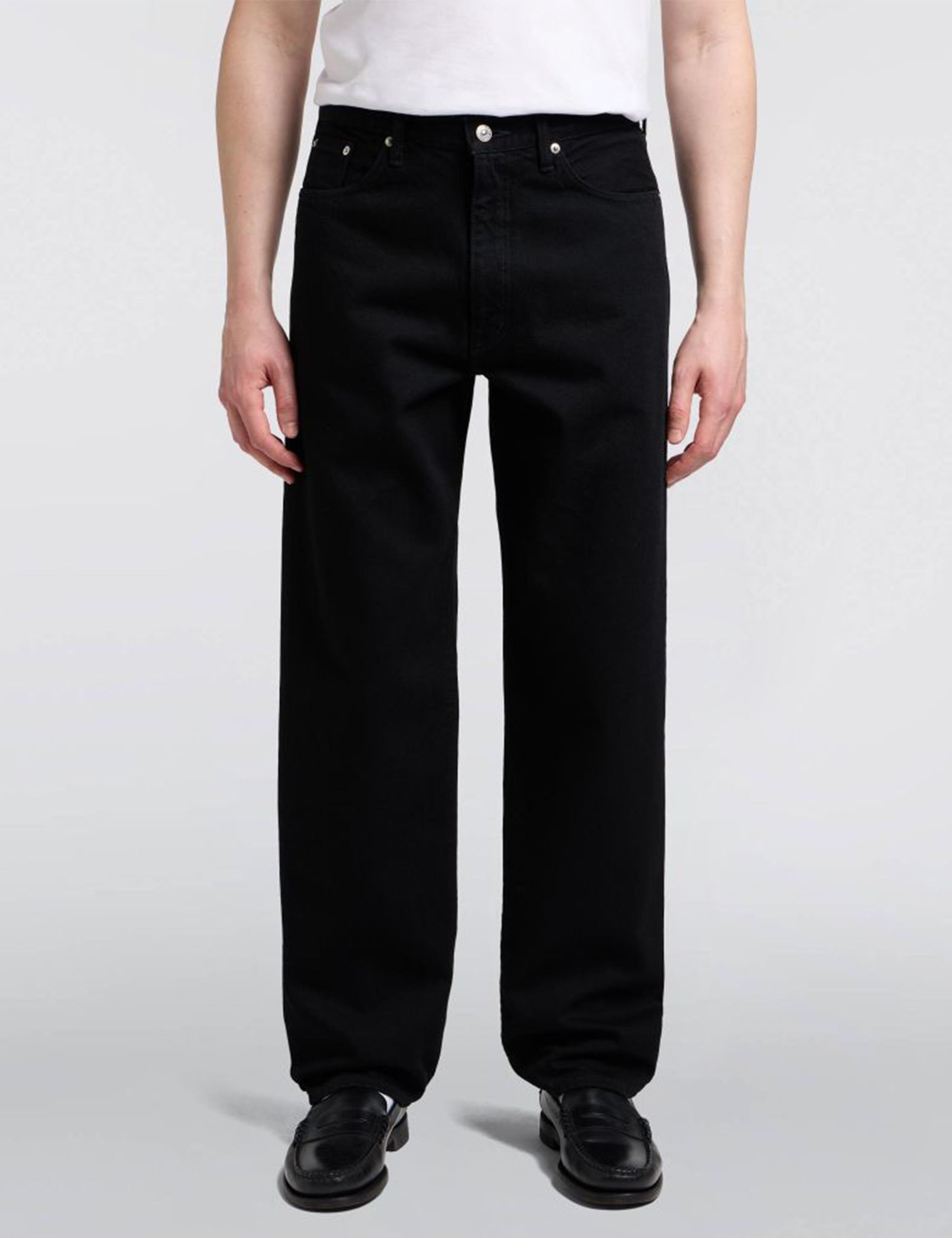 Loose Jeans - Black, Unwashed