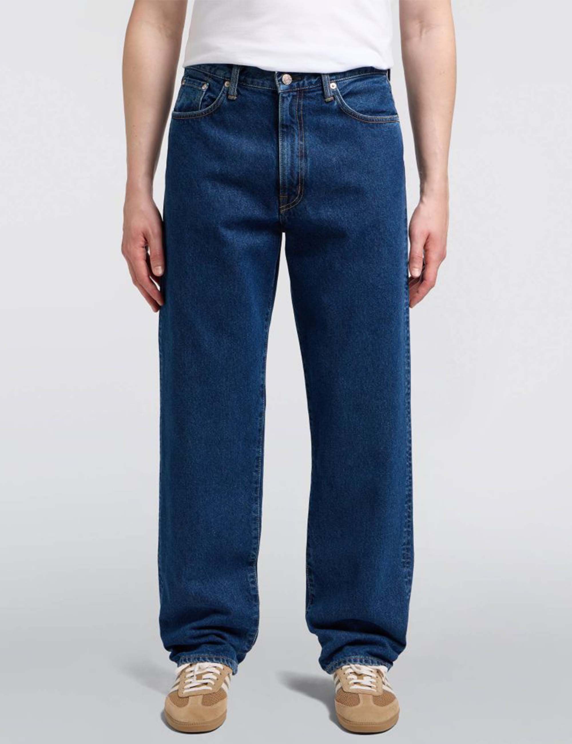 Loose Jeans - Blue, Mid Used Wash