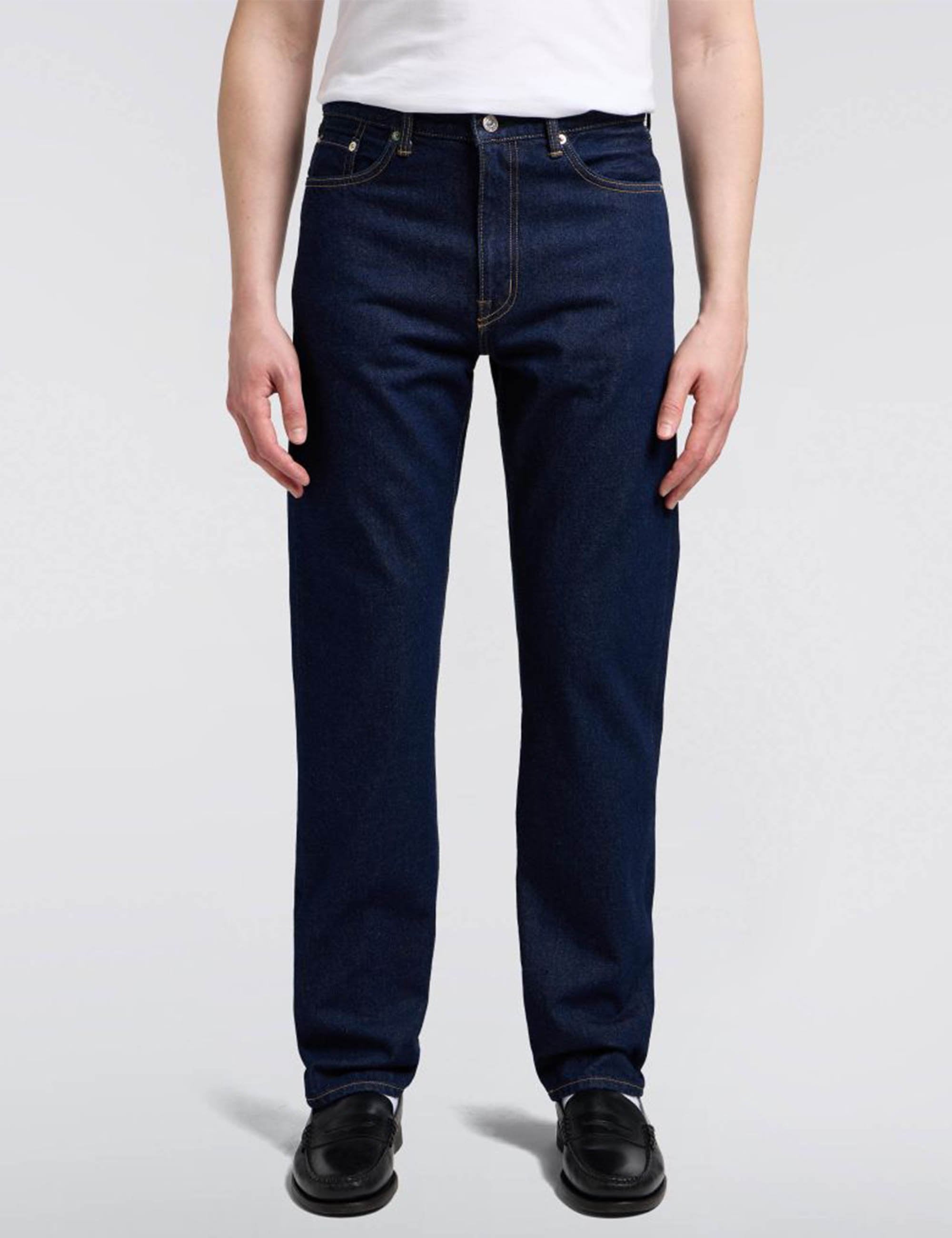 Regular Straight Jeans - Blue, Rinsed