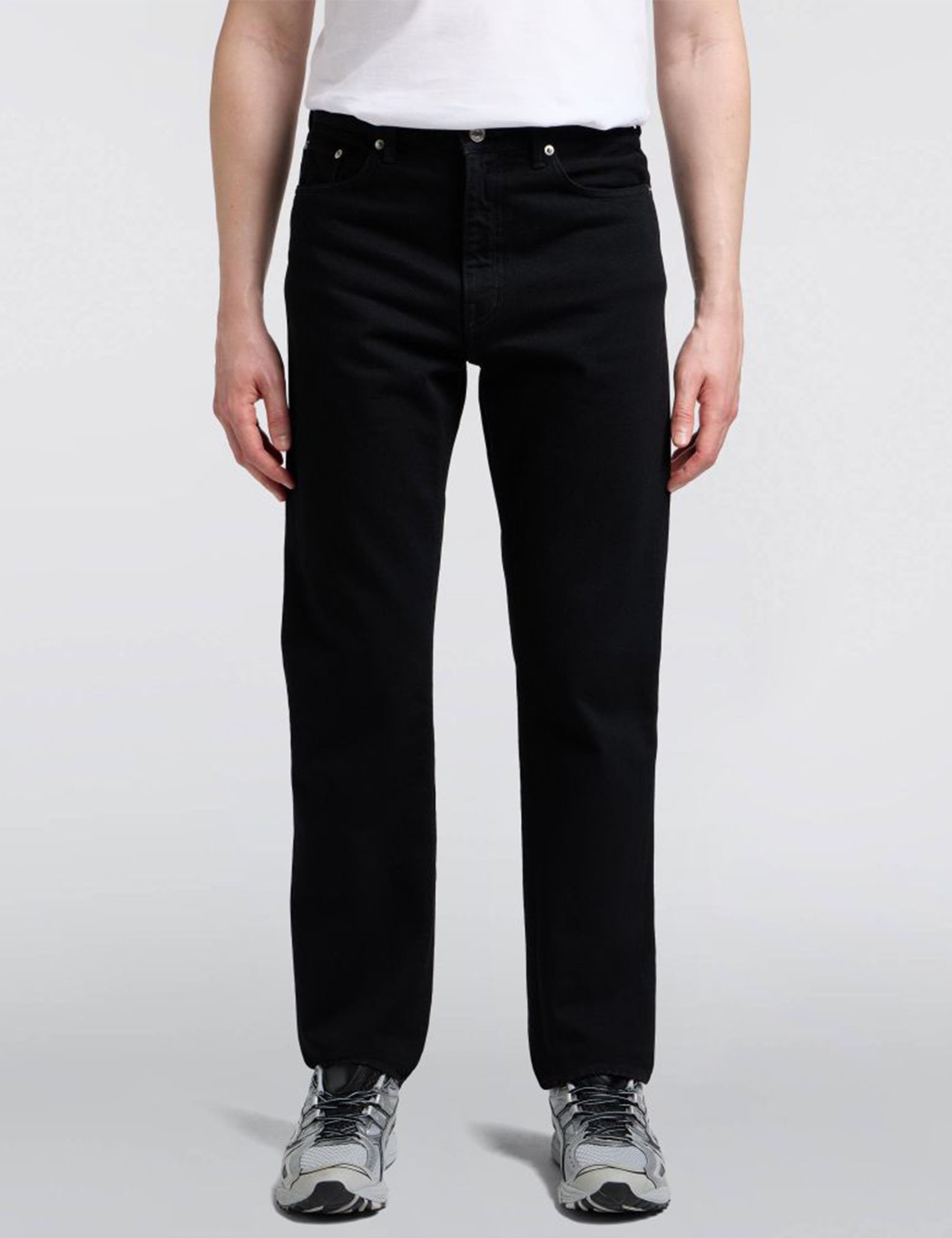Regular Straight Jeans - Black, Unwashed