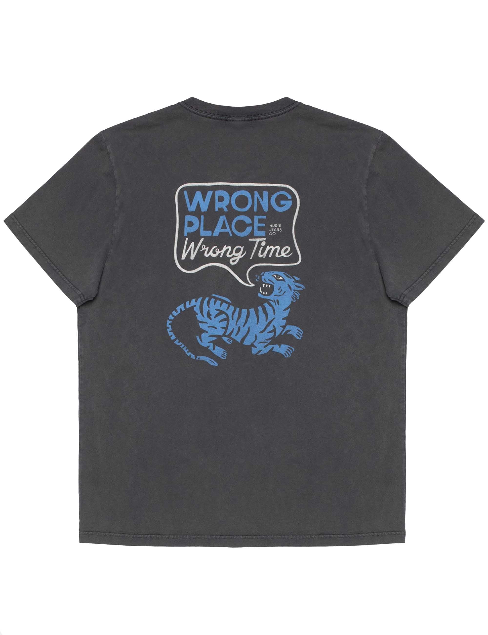 Nudie Jeans Roy Wrong Place T-Shirt - Anthracite
