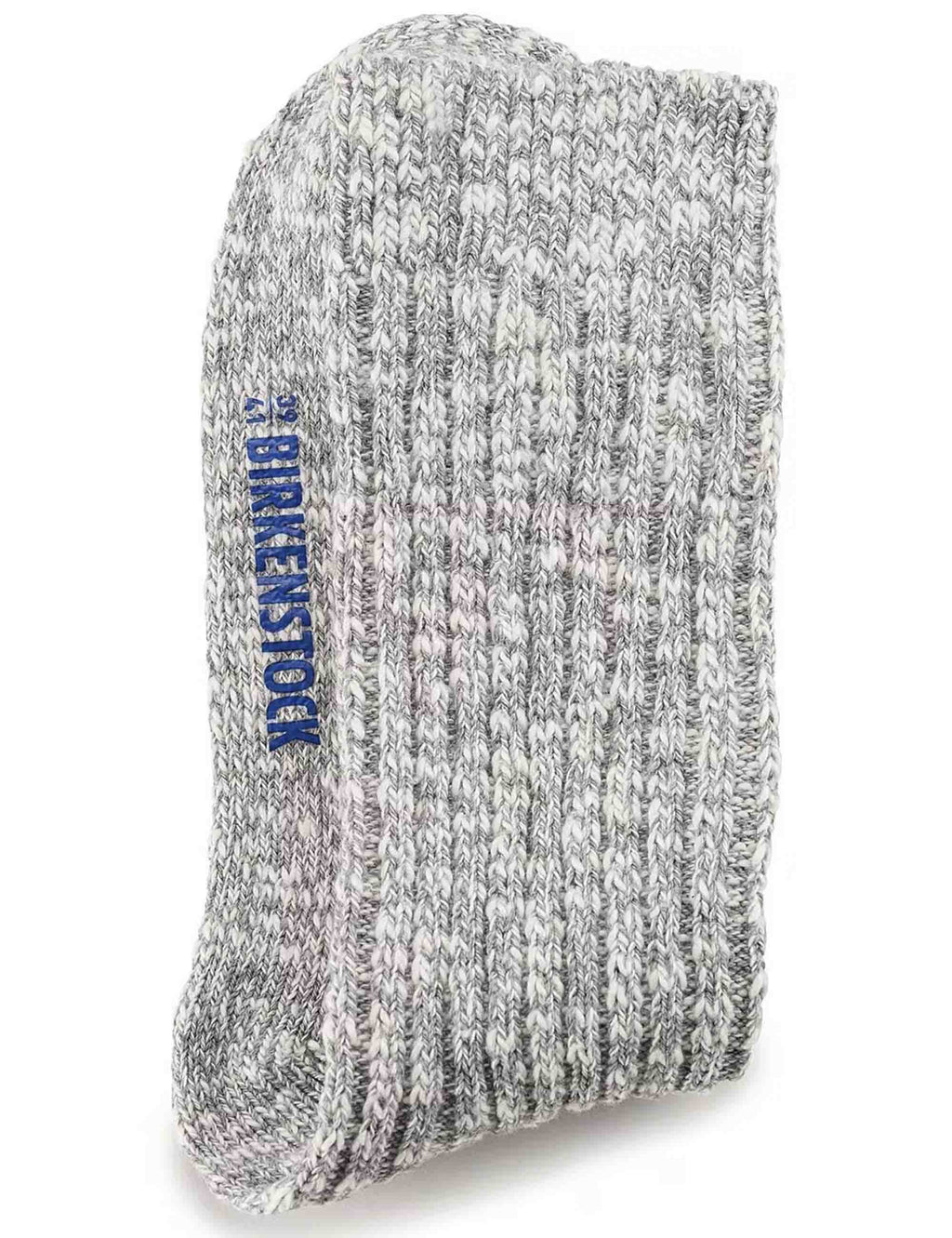 Slub Crew Socks - Grey/White