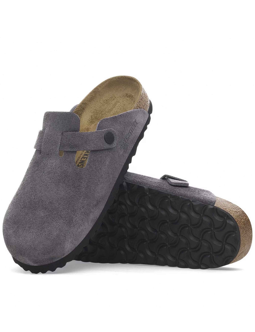 Boston Suede Mules LEVE - Velvet Grey (Regular Fit)