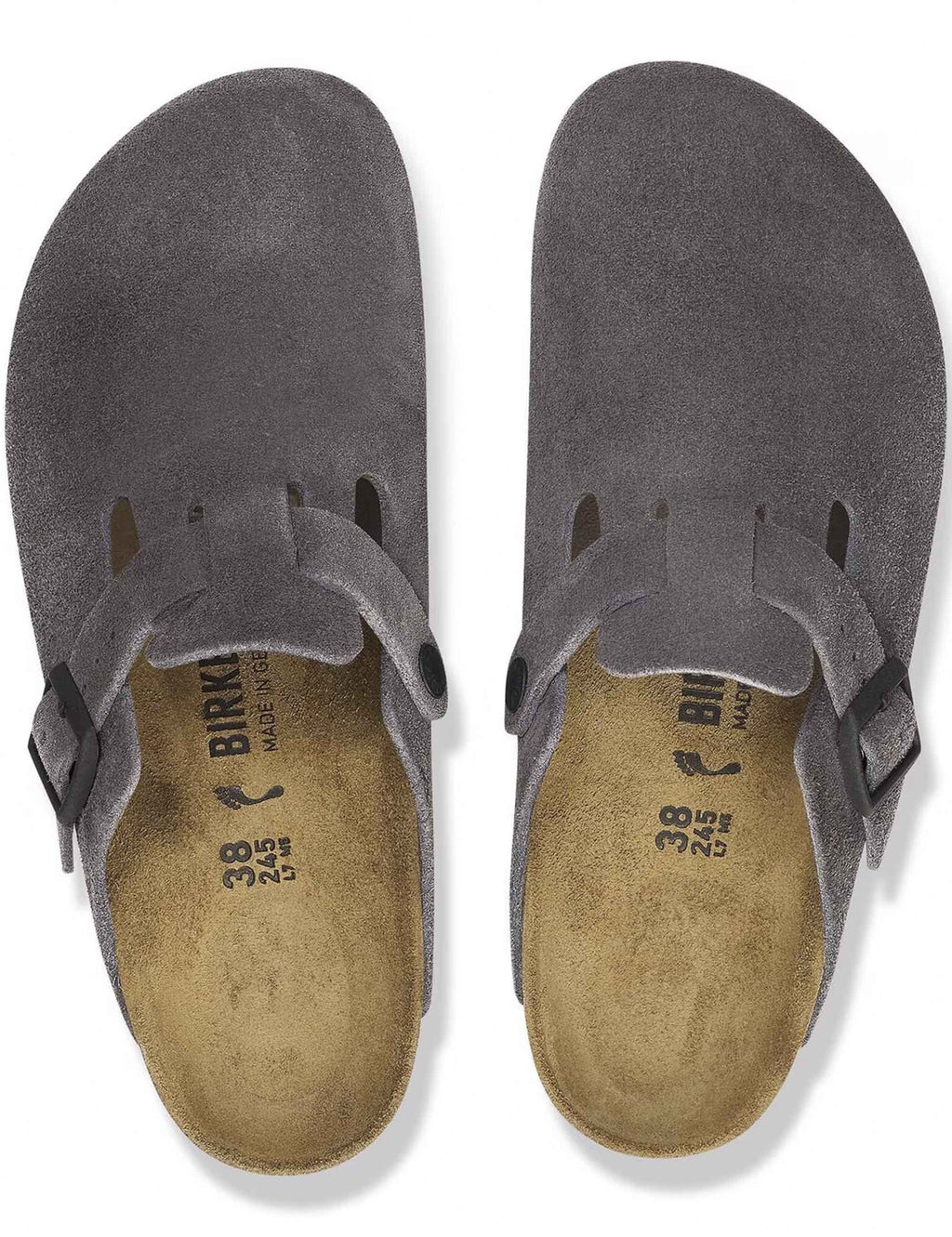 Boston Suede Mules LEVE - Velvet Grey (Regular Fit)