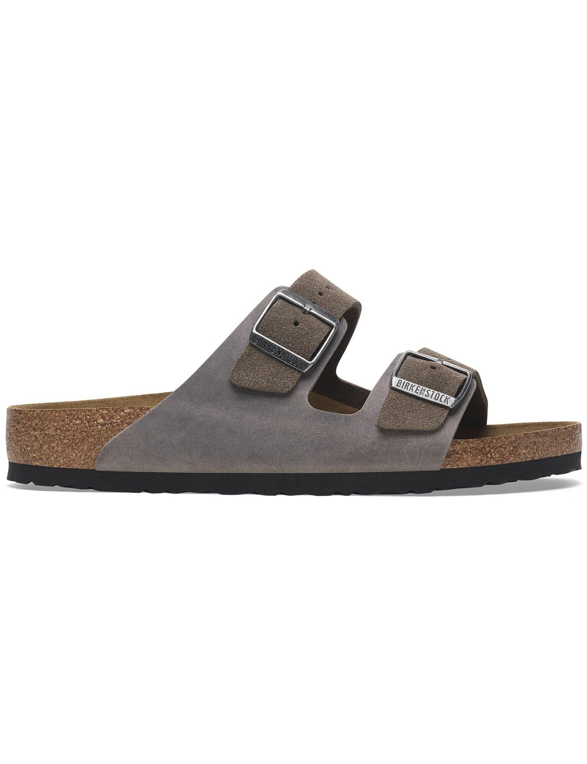 Birkenstock Arizona Mixed Leather BS Sandals - Concrete Grey (Regular Fit)