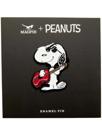 Snoopy Enamel Pin Badge - Music is Life, Guitar