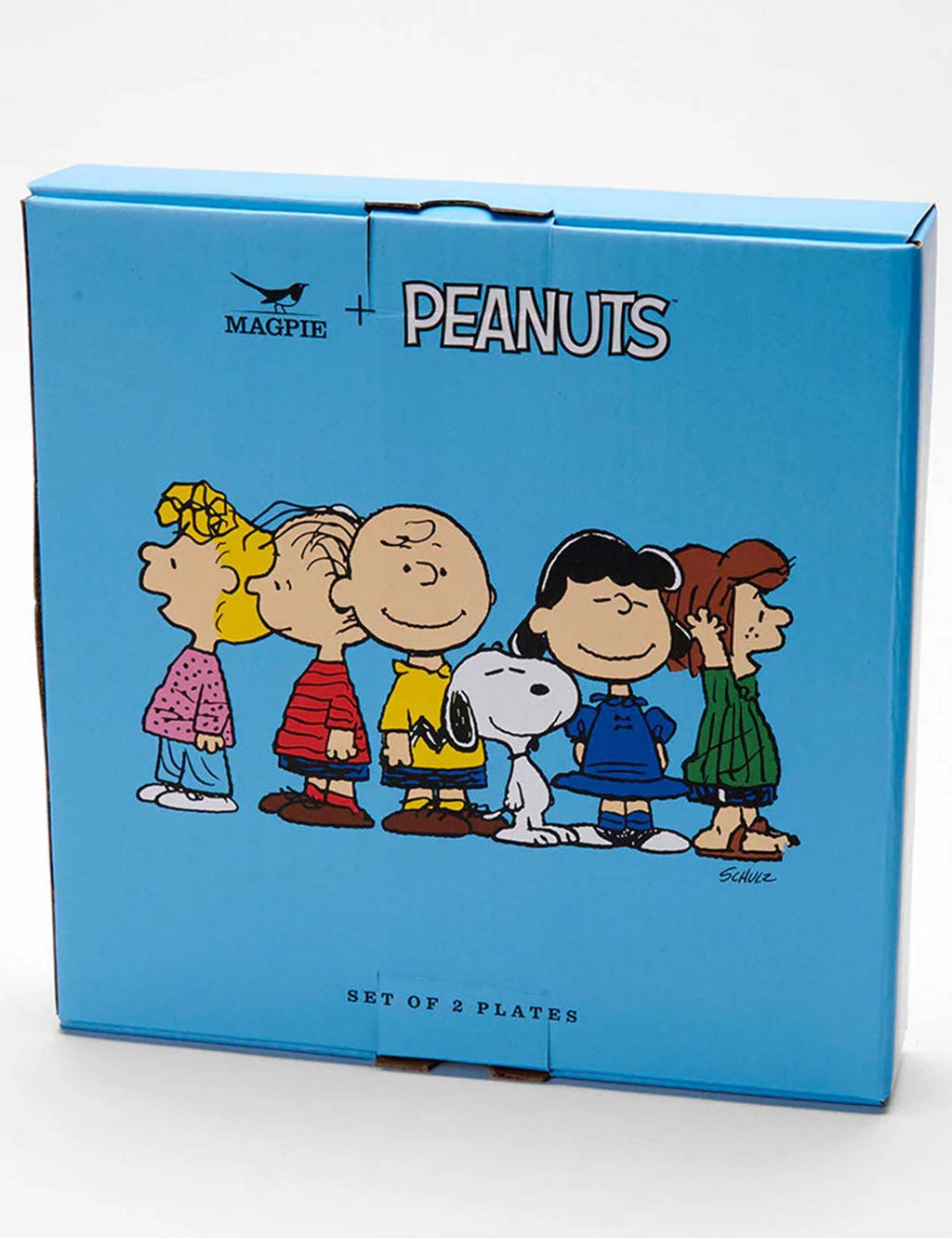 Peanuts set of two plates gift box with Snoopy & Gang group illustration