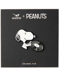 Snoopy Enamel Pin Badge - Music is Life, Records