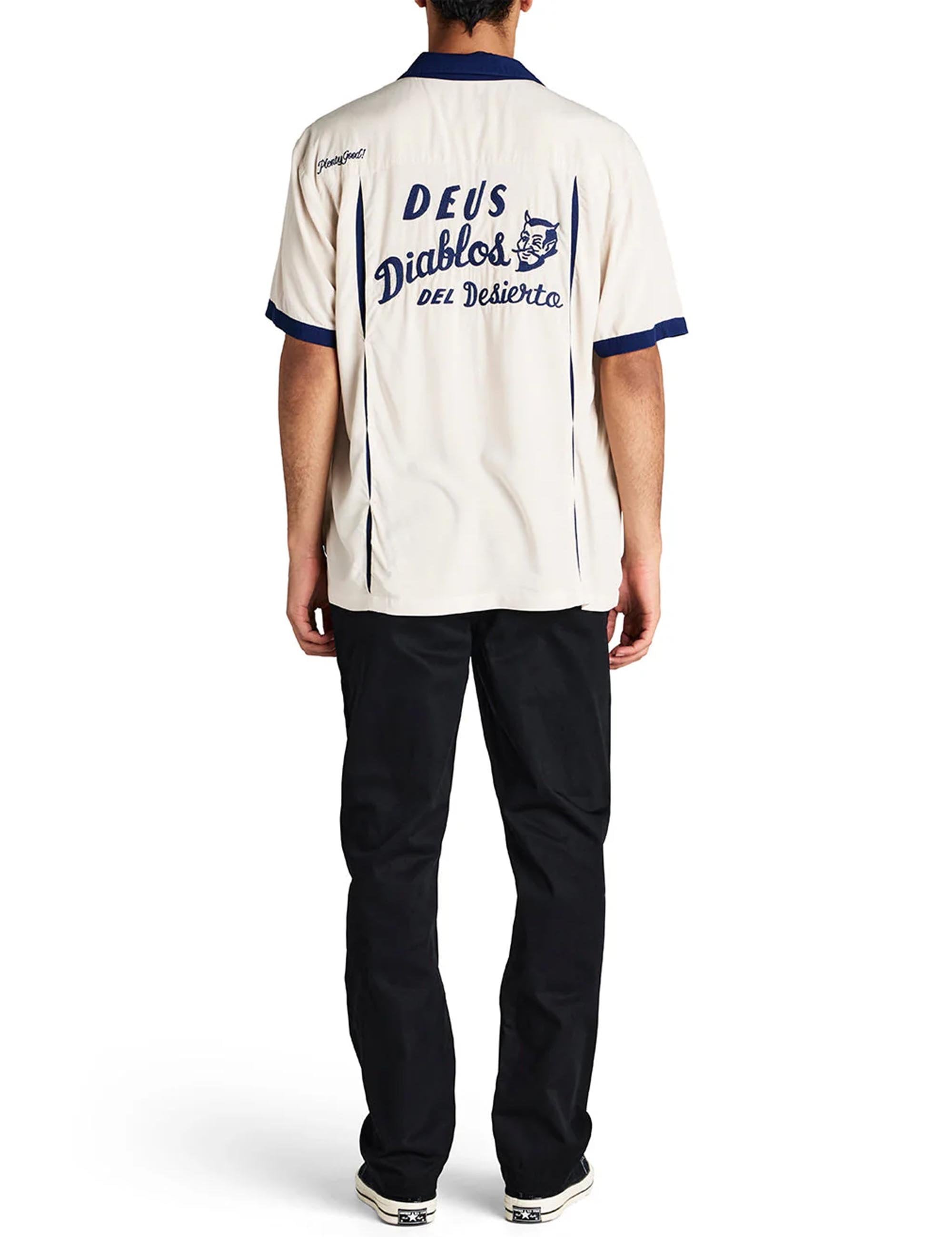 Deus Ex Machina Diablo Bowling Shirt - Dirty White