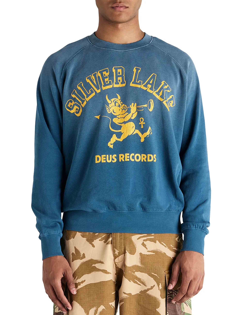 Fabienne Vintage Crew Sweat - Deep Dive Blue