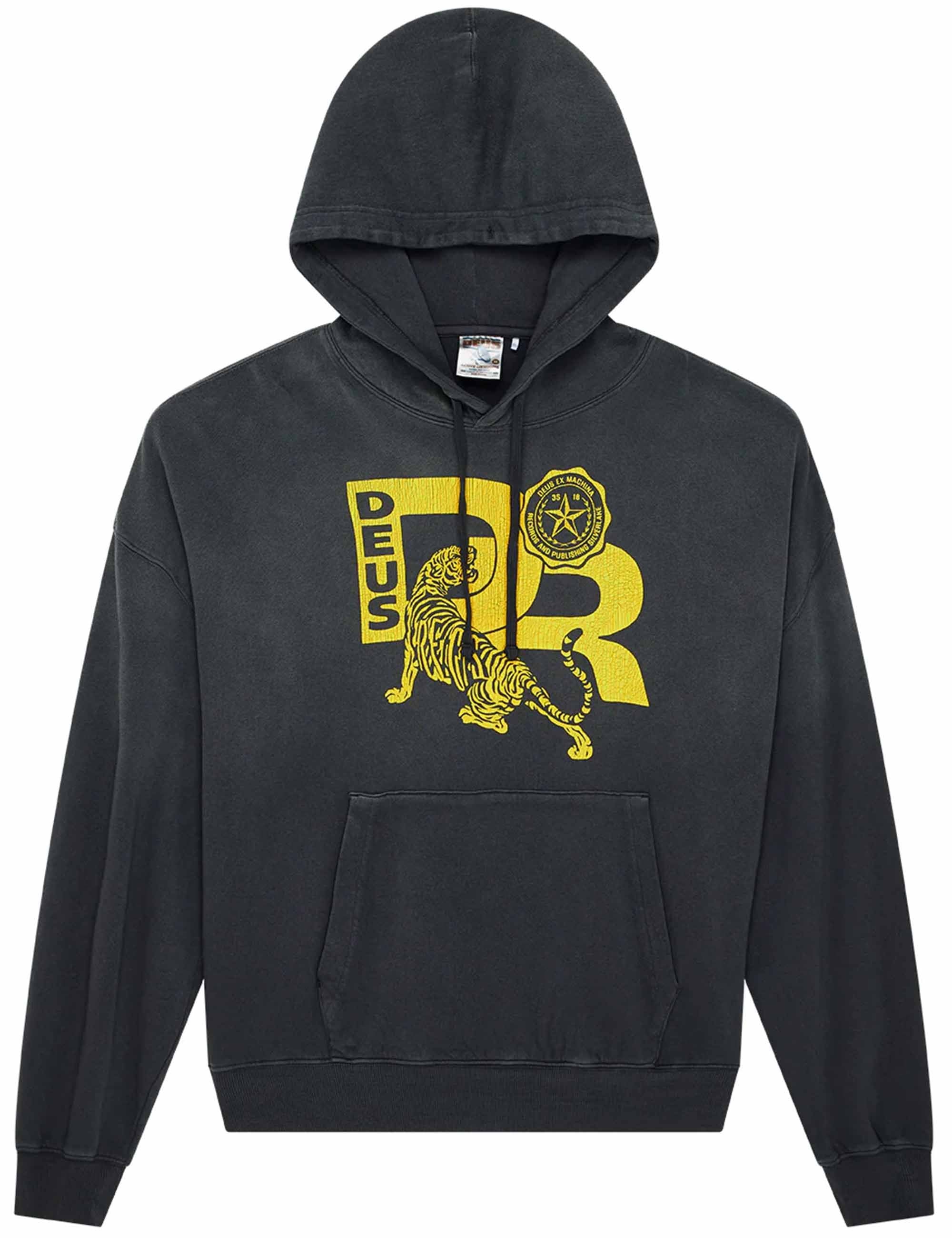 Deus Ex Machina Strong Arm Vintage Hooded Sweat - Anthracite