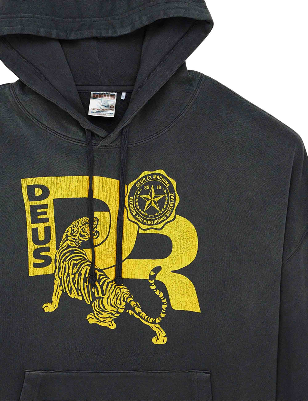 Strong Arm Vintage Hooded Sweat - Anthracite