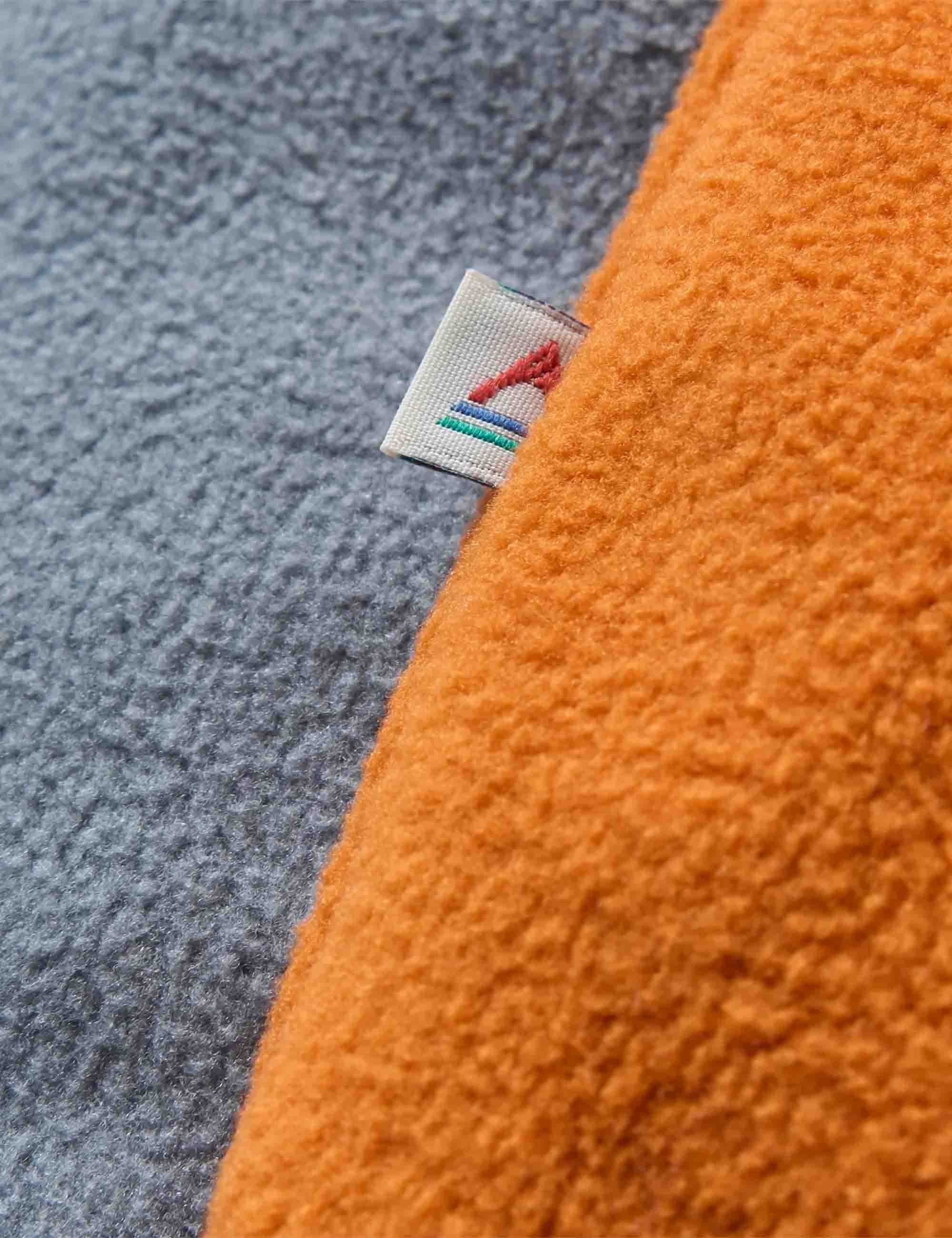 Passenger Set Off Polar 1/4 Zip Fleece - Sunset Orange/Storm Grey