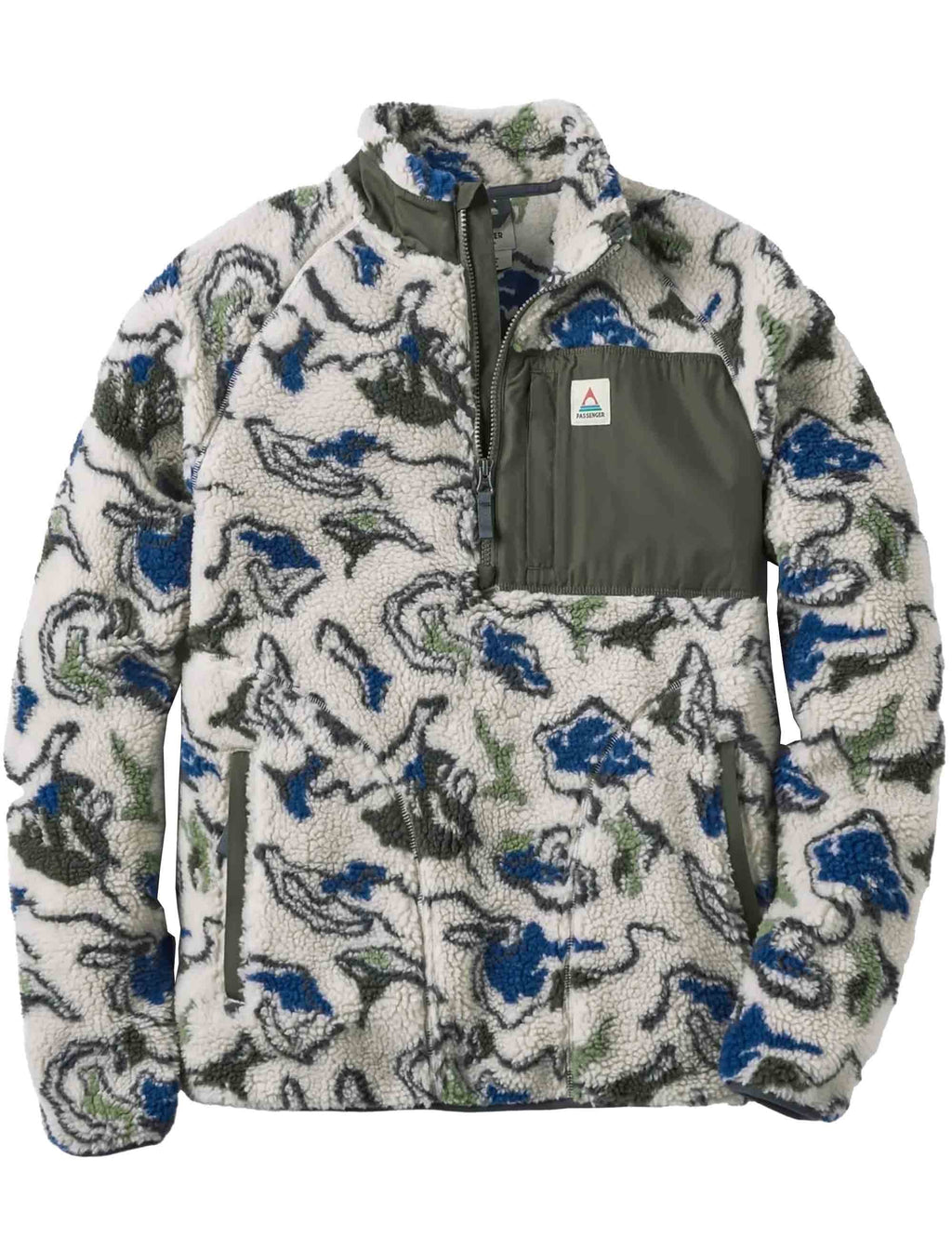 Offroad Sherpa 1/2 Zip Fleece - Abstract Strata Multi