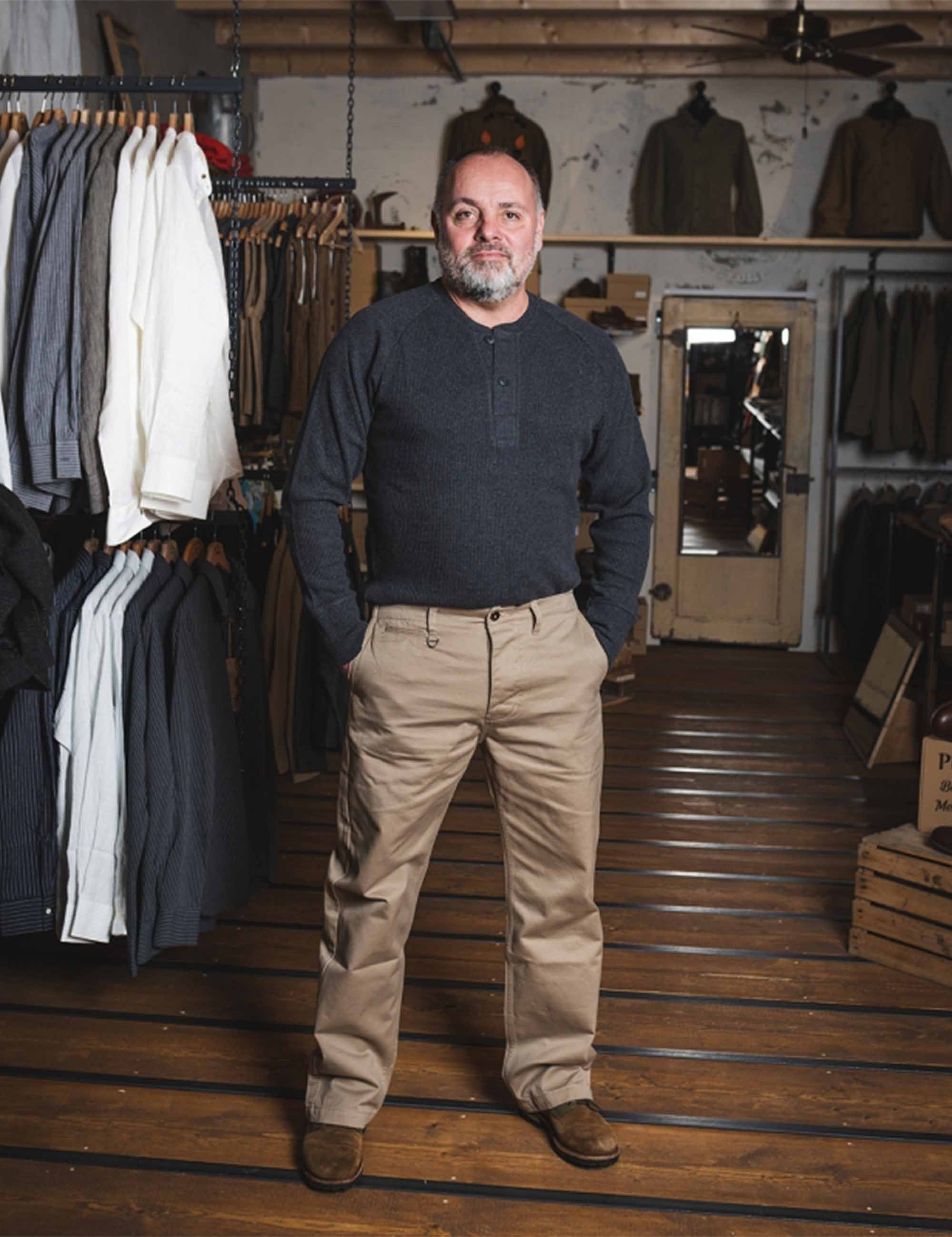 1936 Waffle Henley T-Shirt Shirt - Iron Grey