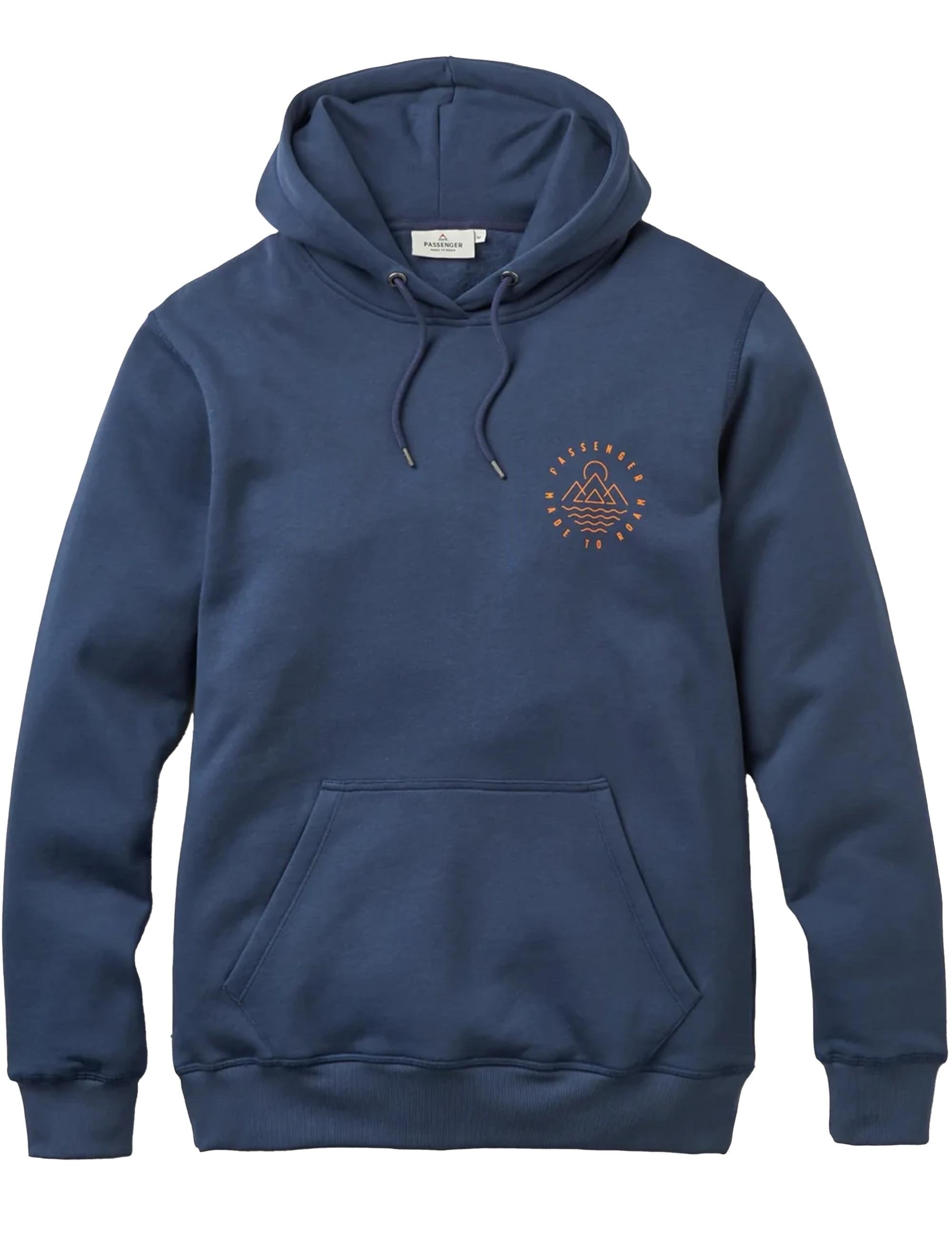 Passenger Escapism Recycled Cotton Hooded Sweat - Rich Navy
