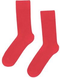 Classic Organic Socks - Red Tangerine