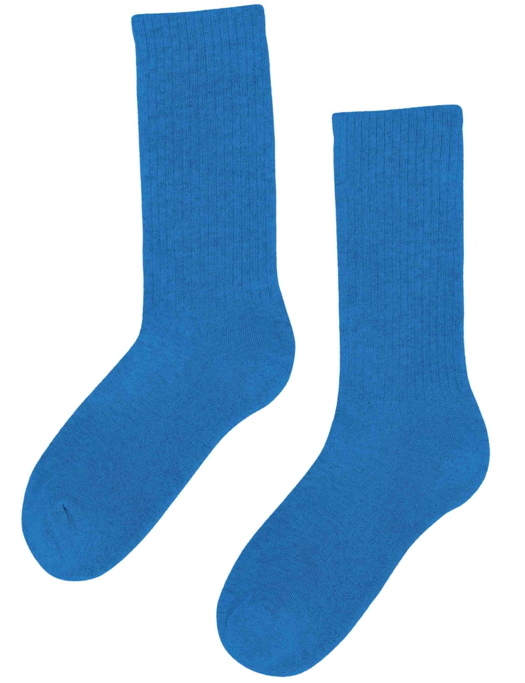 Colorful Standard Woman's Organic Active Socks - Pacific Blue