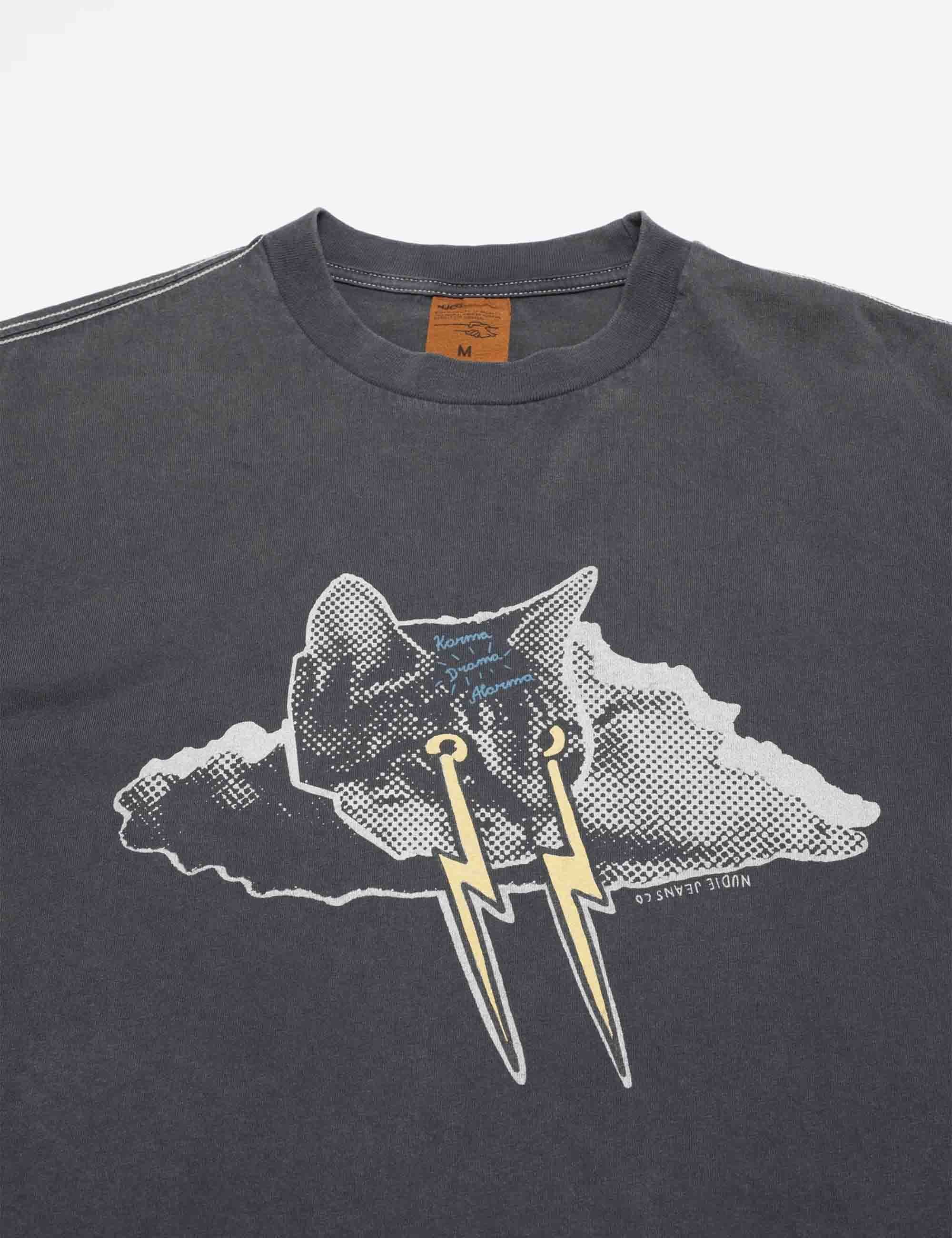 Nudie Jeans Koffe Karma Kat T-Shirt - Anthacite