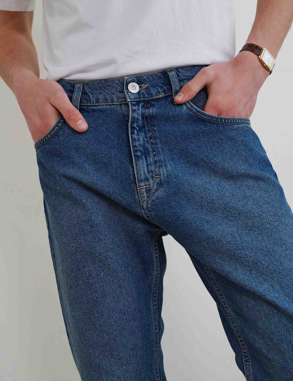 Dead Straight Fit Denim - Indigo Mid Wash