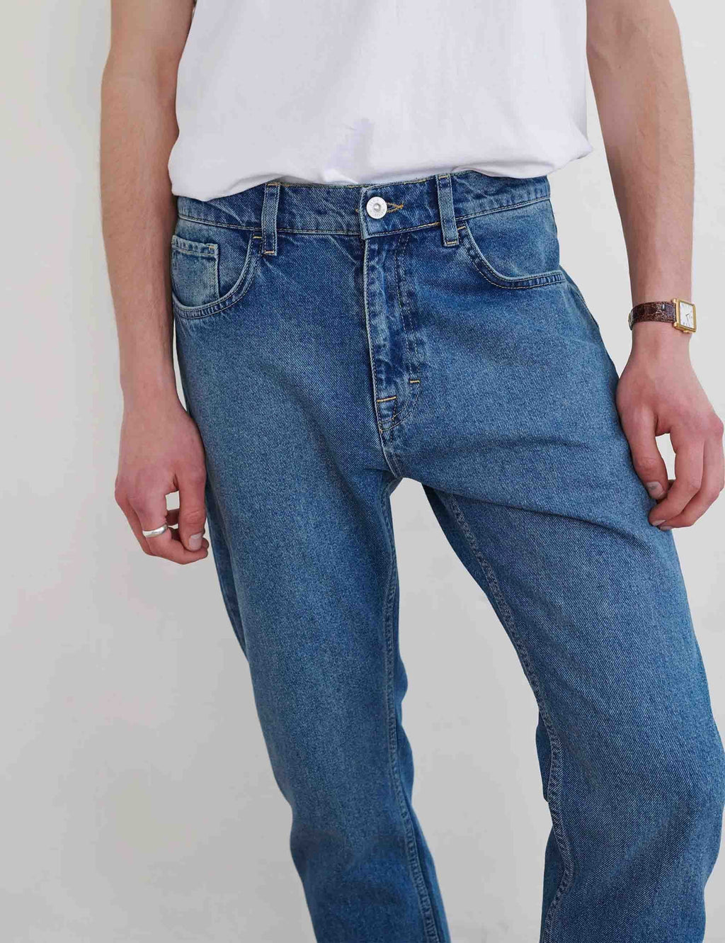 Uptight Fit Denim - Indigo Mid Wash