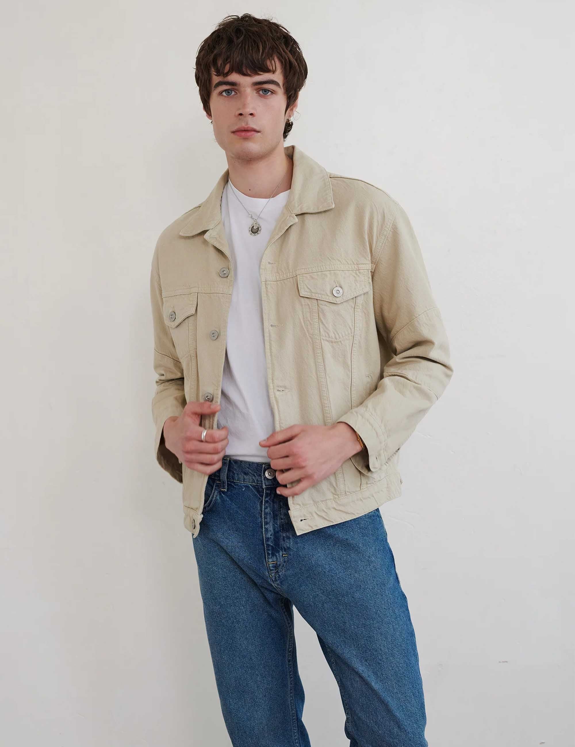 Walter Denim Revere Denim Jacket - Stone