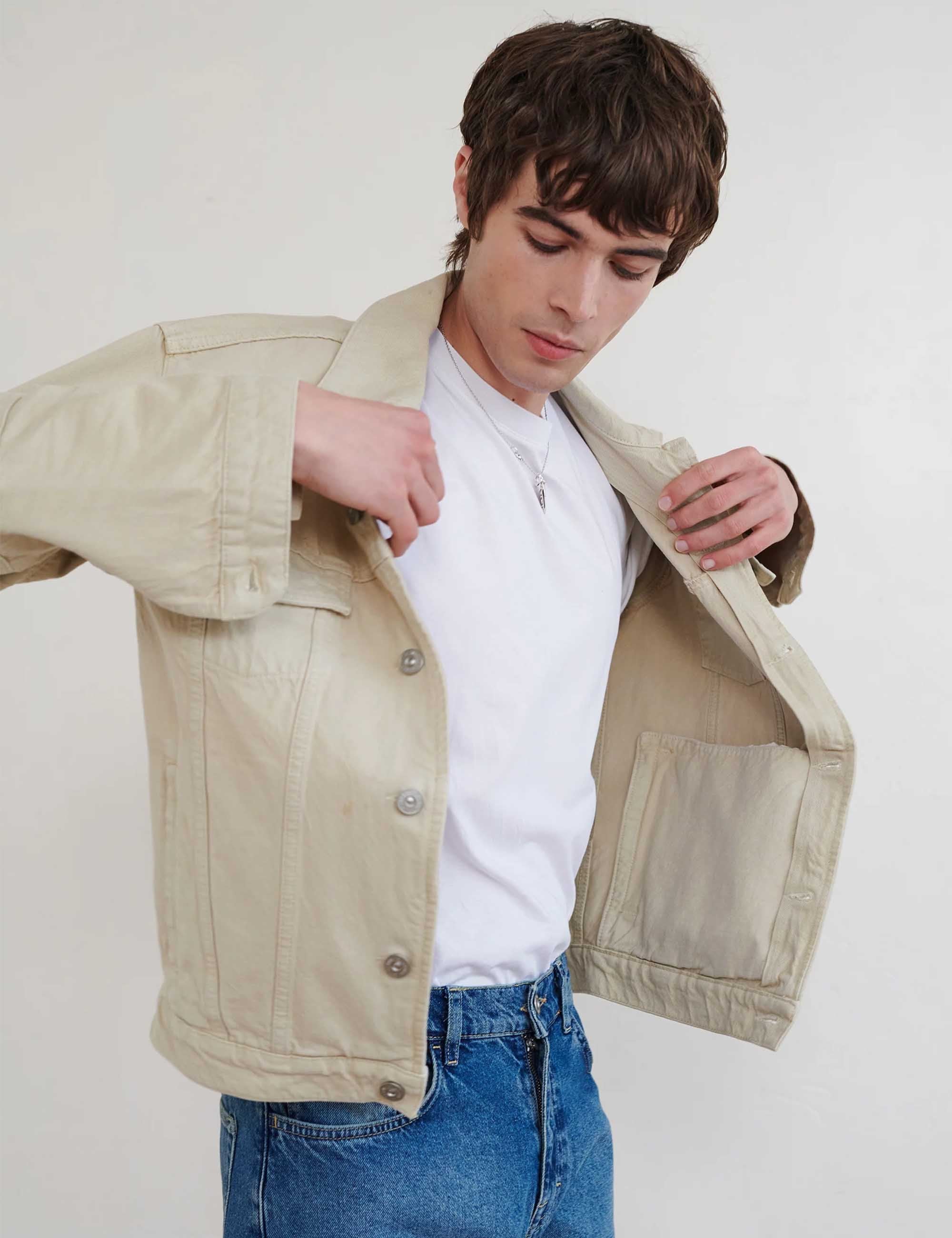 Walter Denim Revere Denim Jacket - Stone
