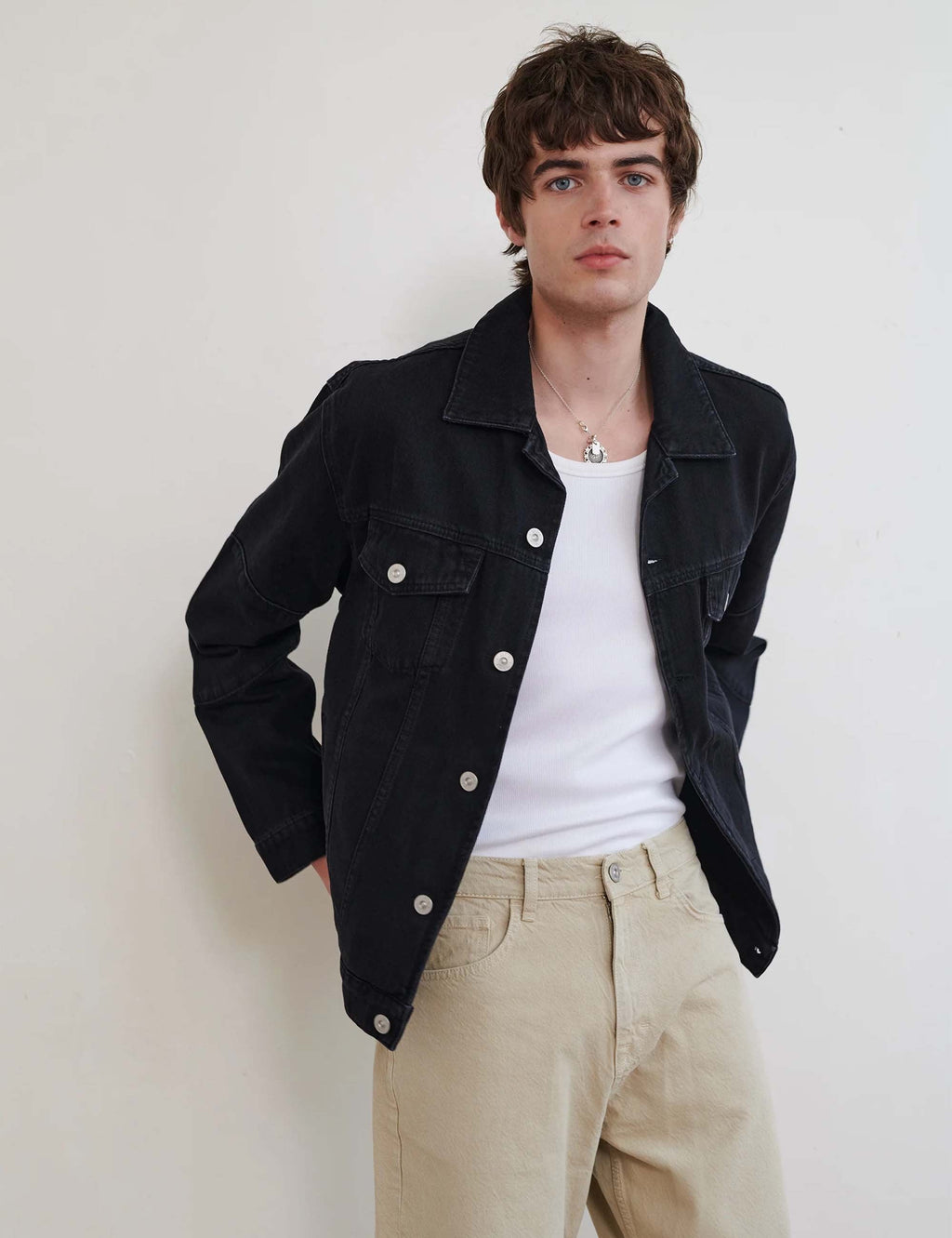 Revere Denim Jacket - Black