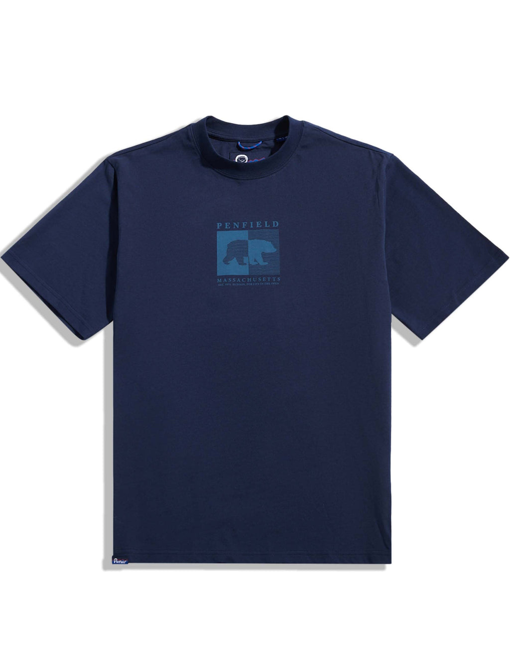 Contrast Stripe Bear T-Shirt - Navy Blazer