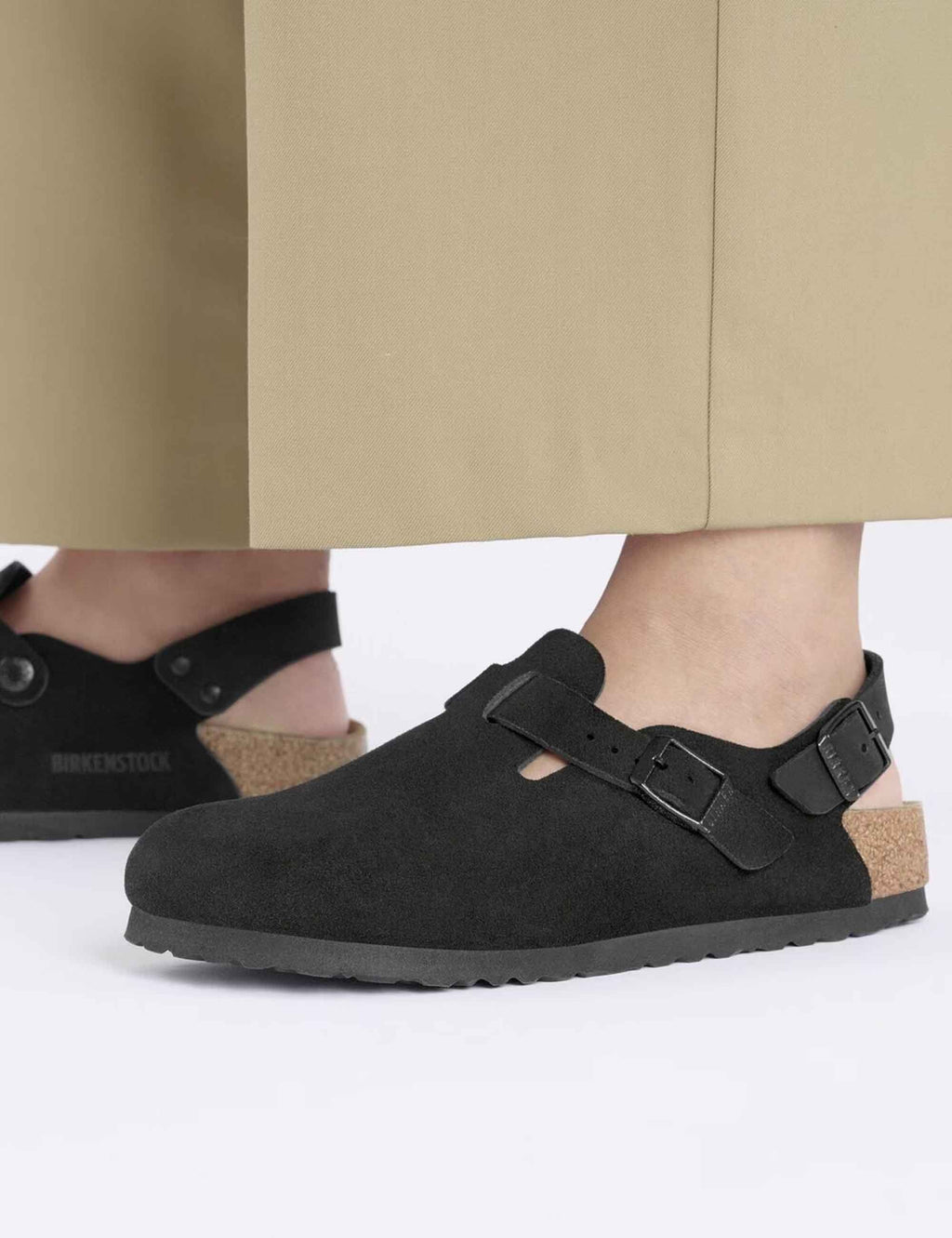 Women's Tokio Suede Mules - Black (Narrow Fit)