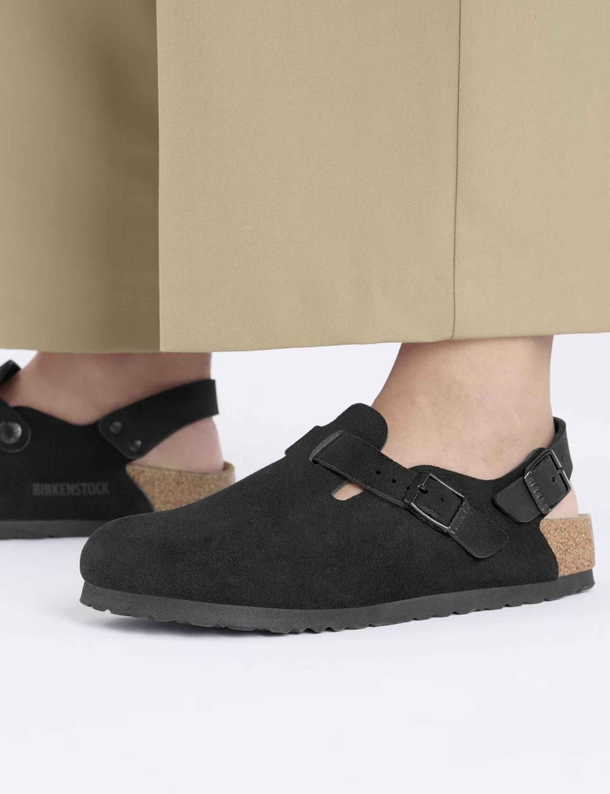 Birkenstock Women's Tokio Suede Mules - Black (Narrow Fit)