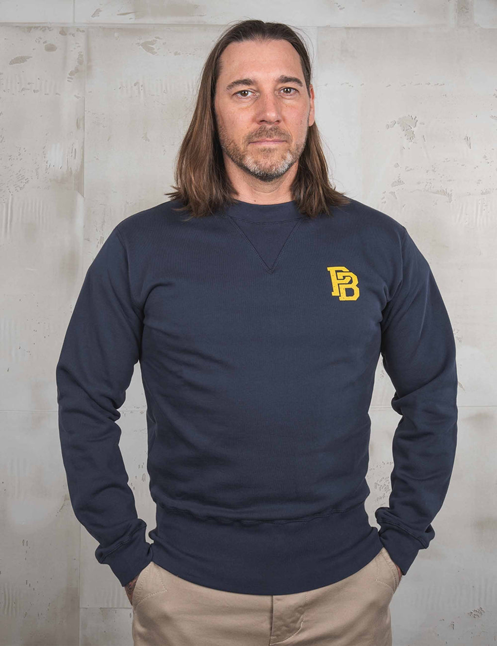 1945 Logo Crew Neck Sweat - Navy