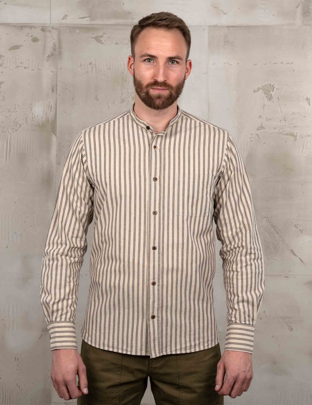 1923 Buccanoy Grandfather Shirt - Iwaka Grey