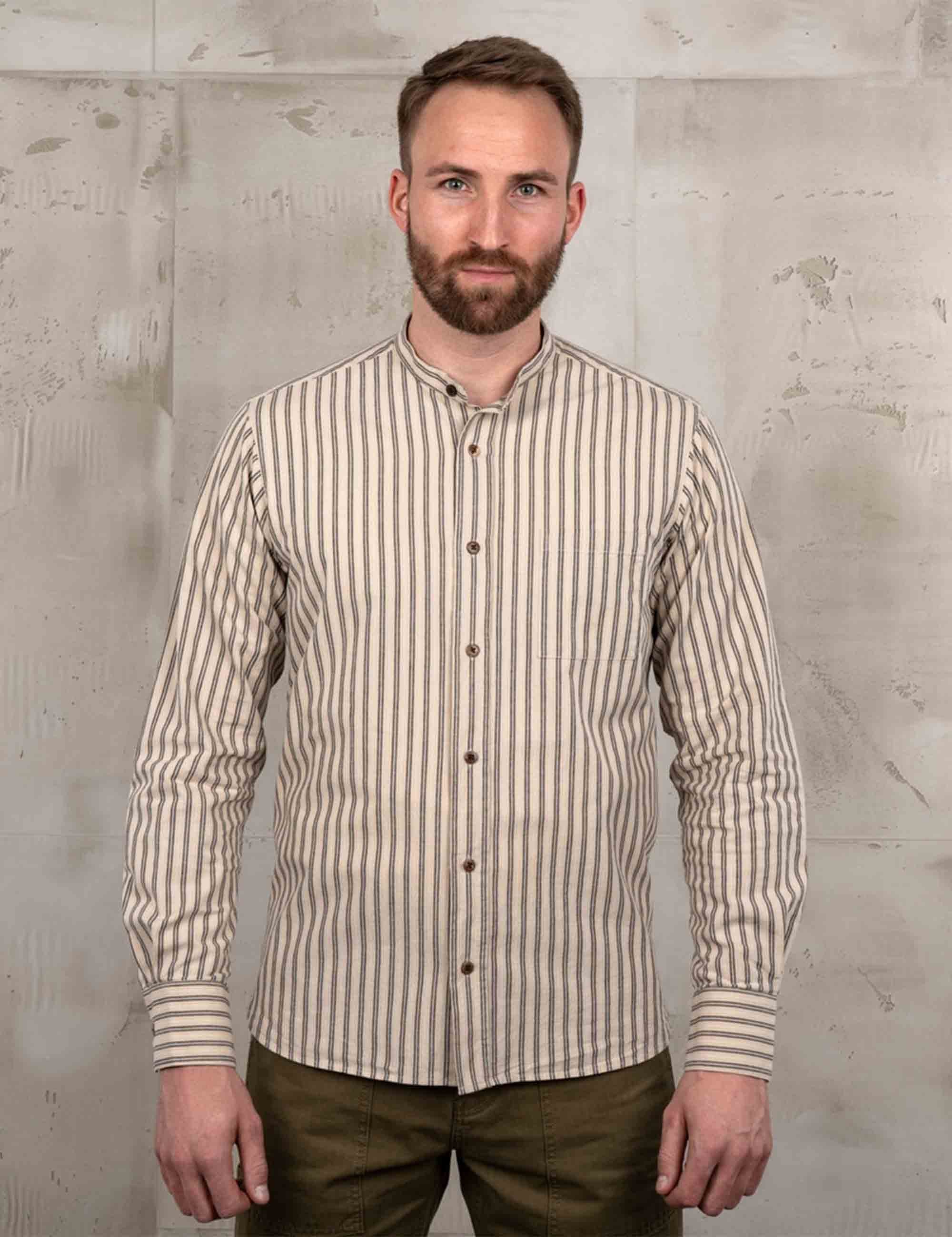 1923 Buccanoy Grandfather Shirt - Iwaka Grey