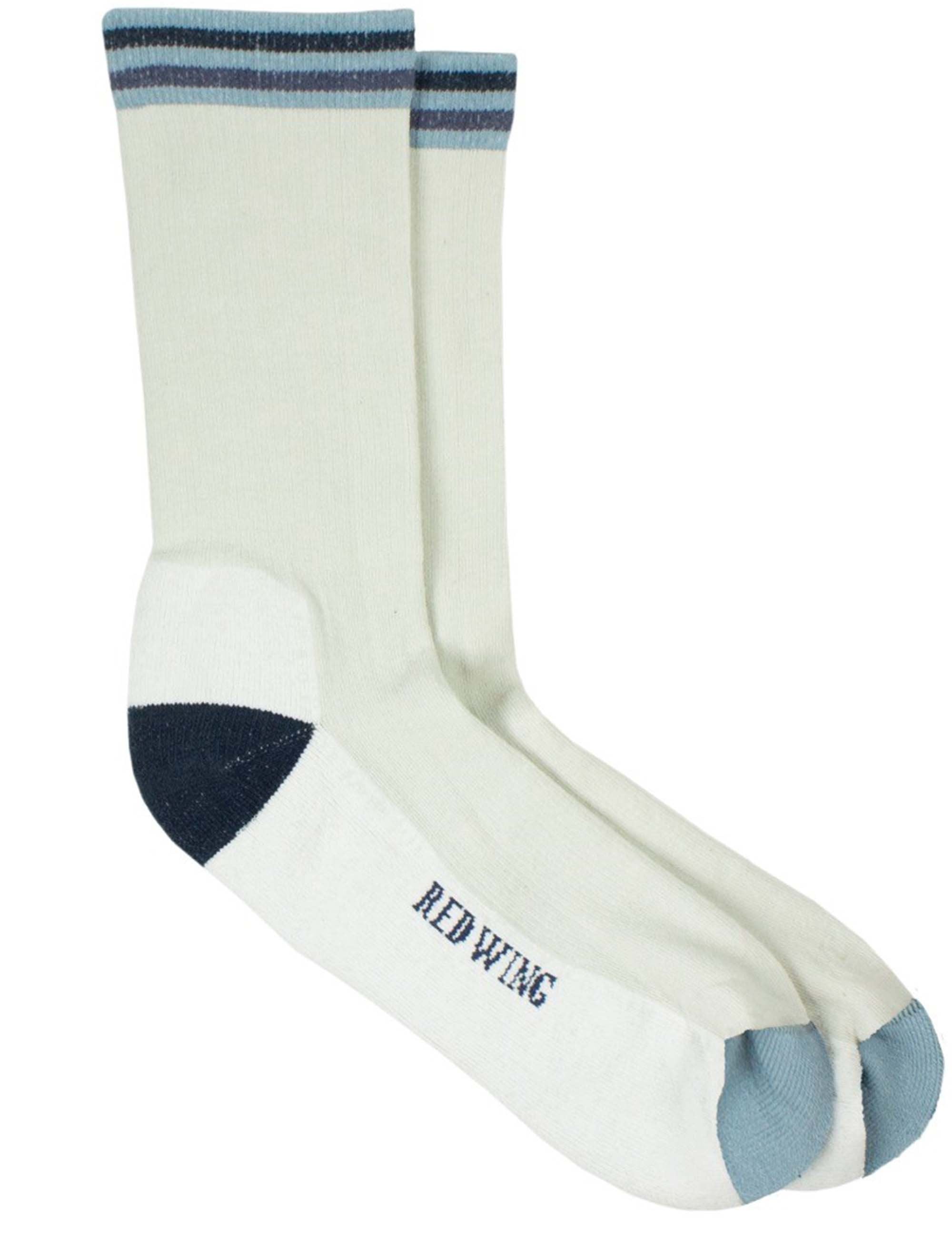 Red Wing 97667 Vintage Stripe Socks - Cream/Navy/Sky Blue