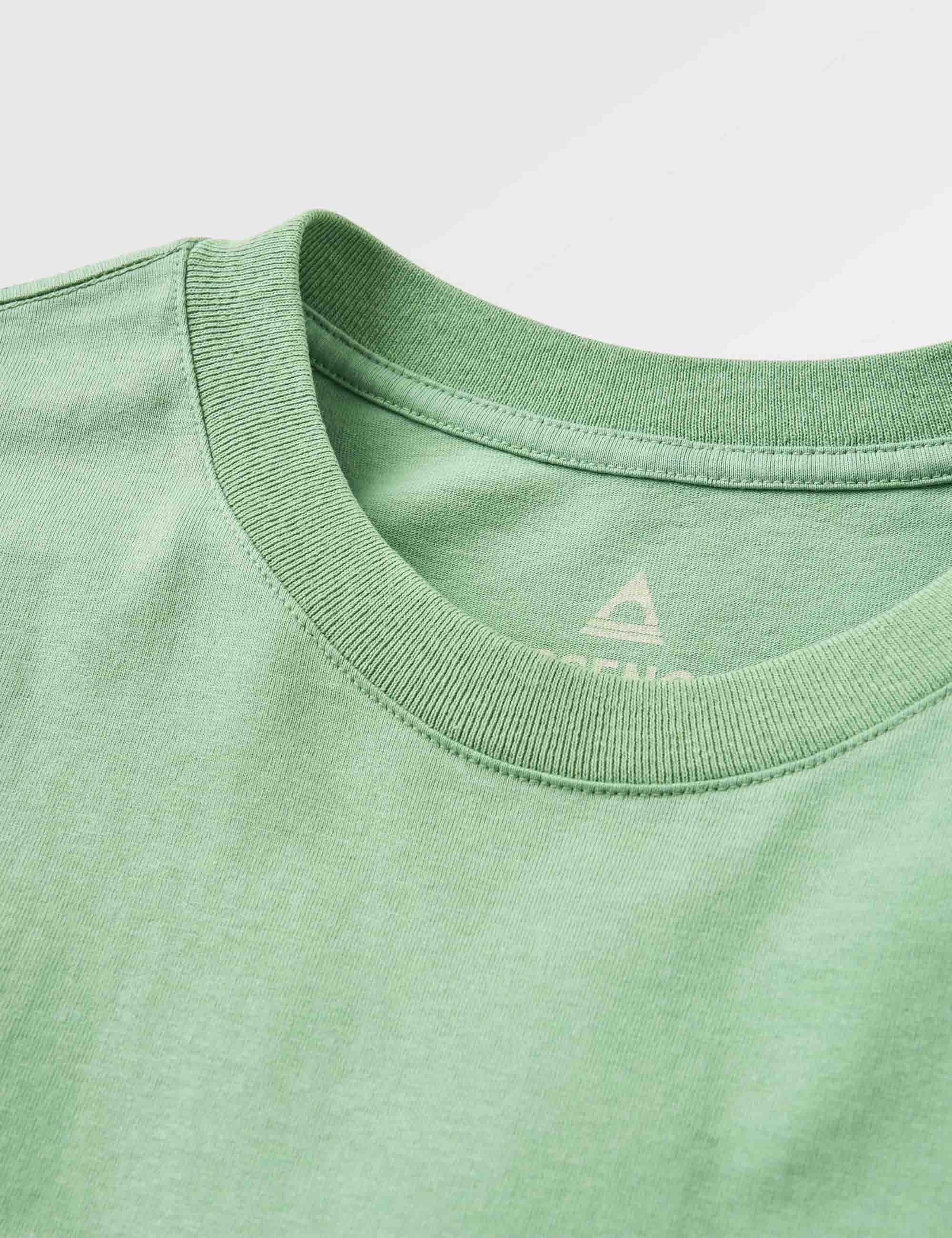 Laidback Recycled Cotton T-Shirt - Stem Green