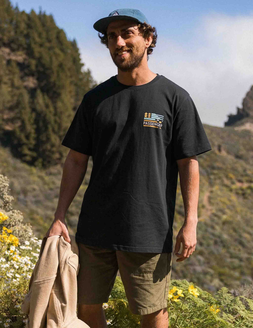 Cutout Organic Cotton T-Shirt - Black