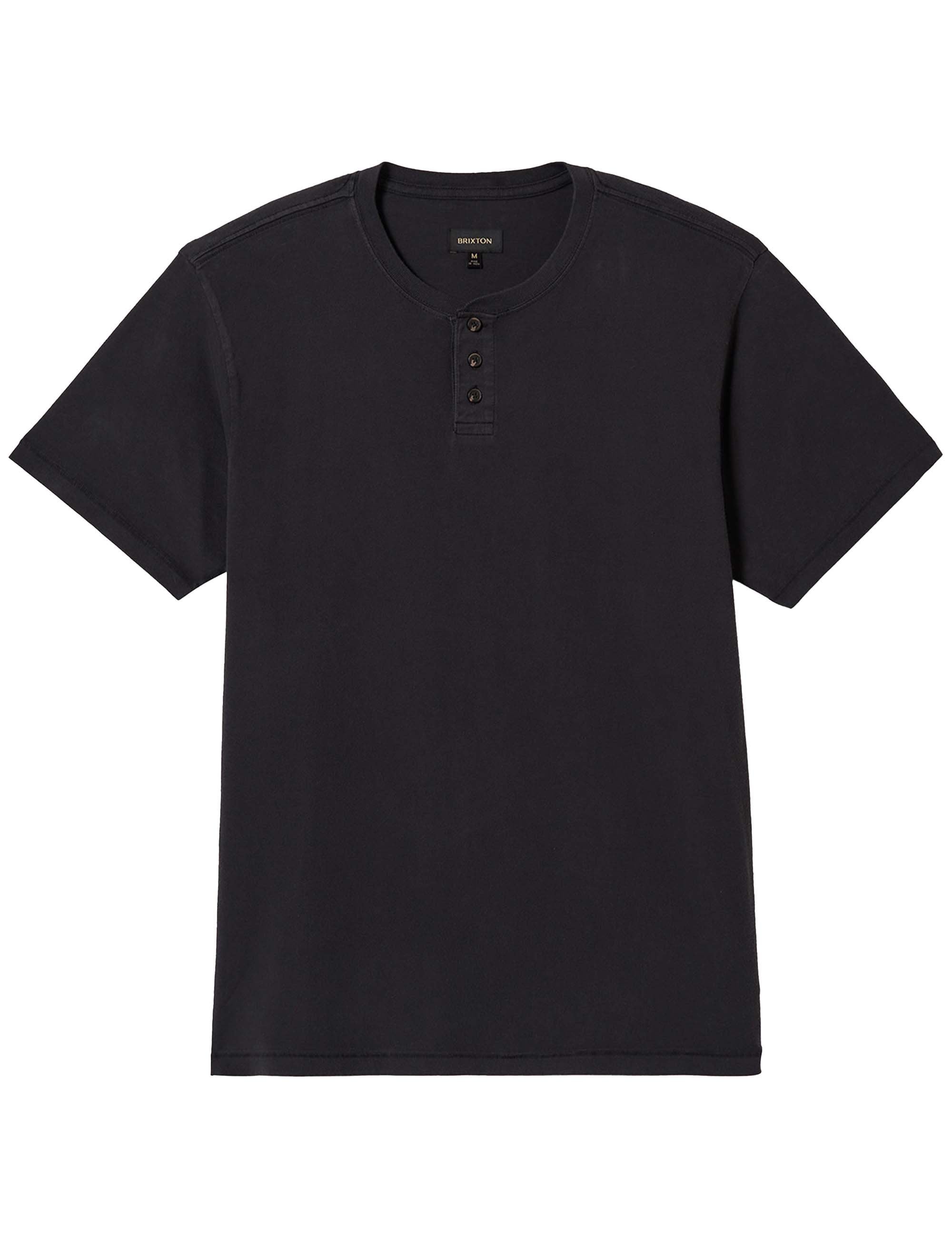Brixton Vintage Reserve Henley T-Shirt - Black Sol Wash