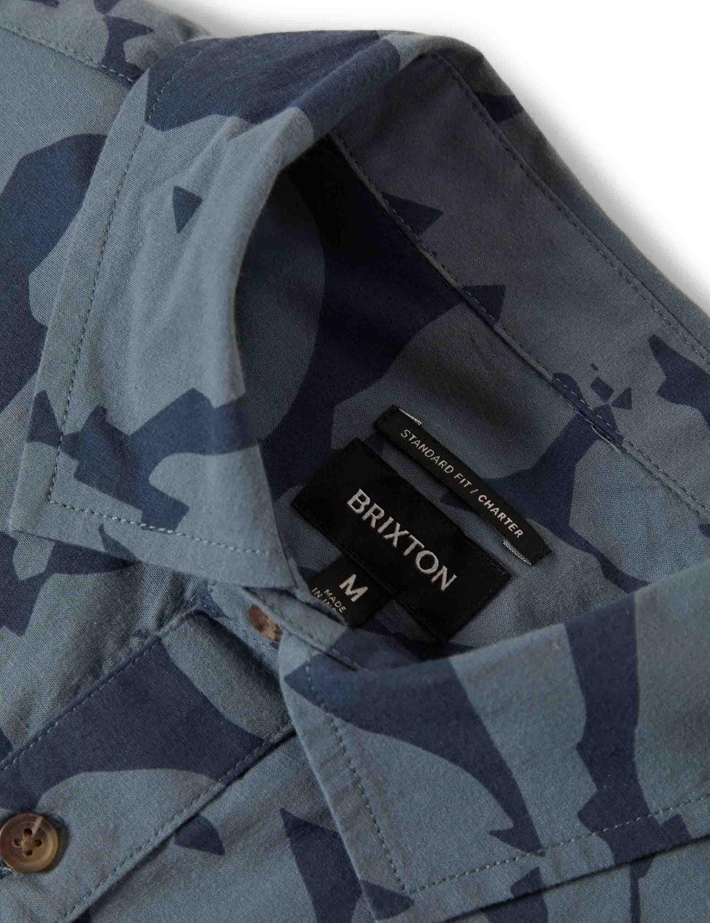 Charter Print Short Sleeve Shirt - Washed Navy/Azure Blue Floral