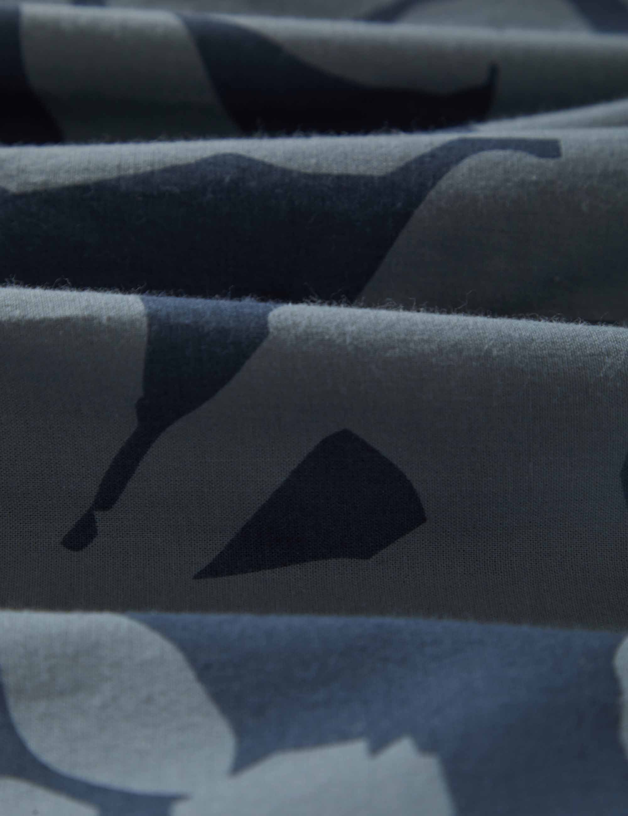 Charter Print Short Sleeve Shirt - Washed Navy/Azure Blue Floral