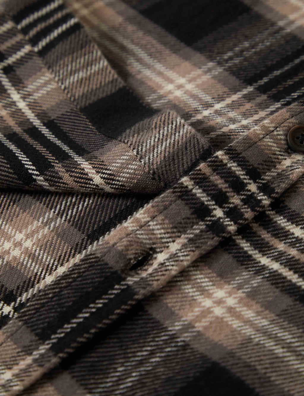 Bowery Flannel Shirt - Black/Charcoal/Beige