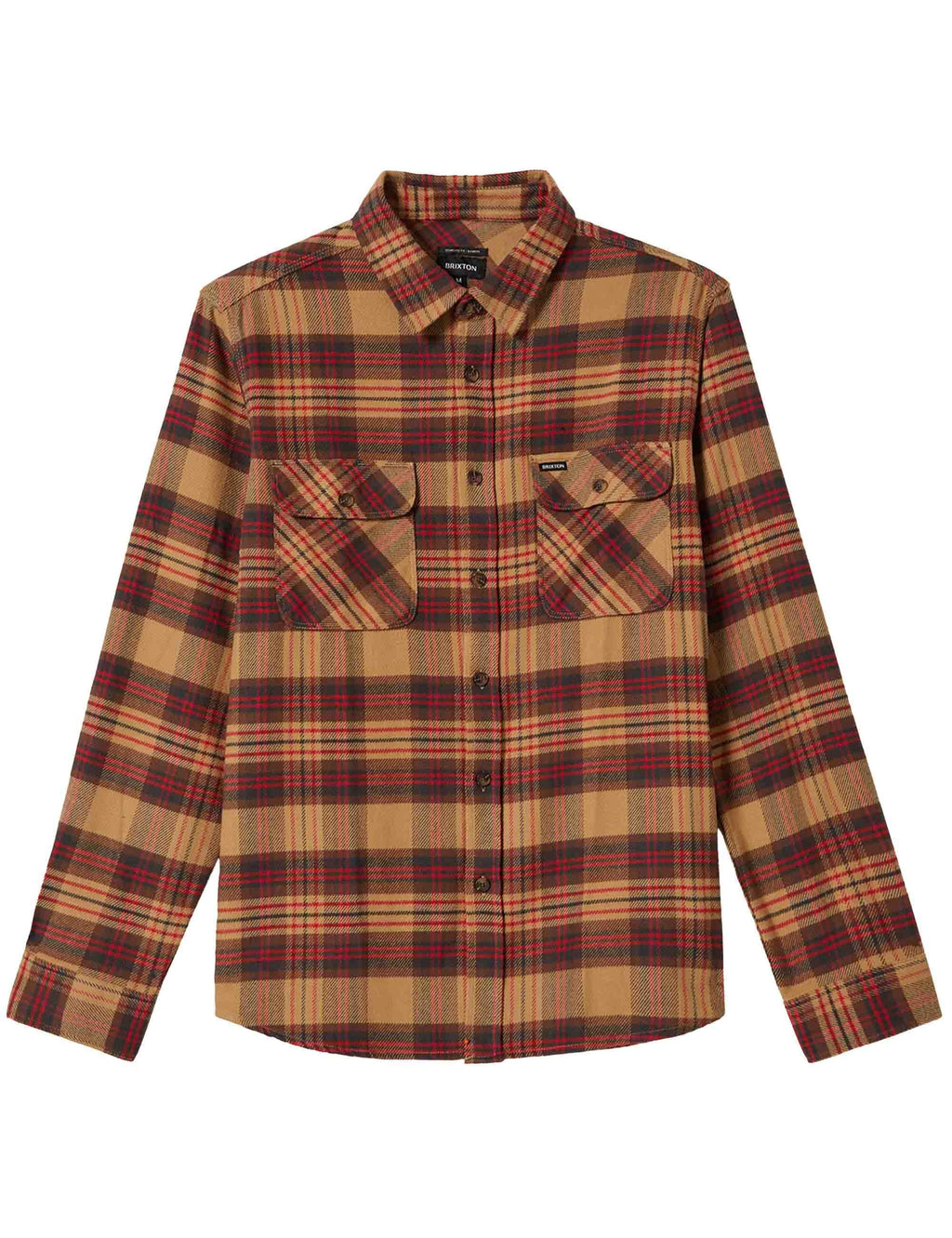 Bowery Flannel Shirt - Curry/Washed Black/Crimson